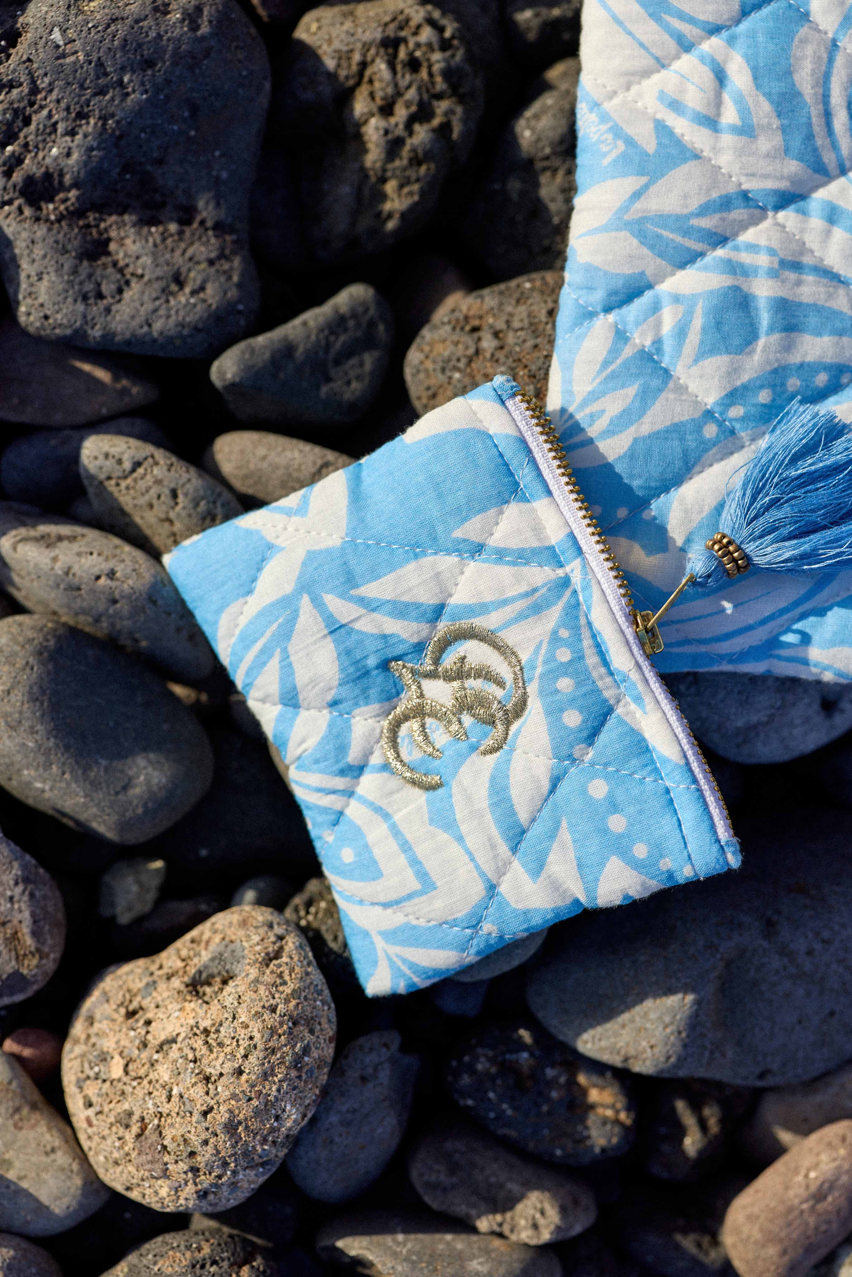 Pochette à motifs bleu - Adry
