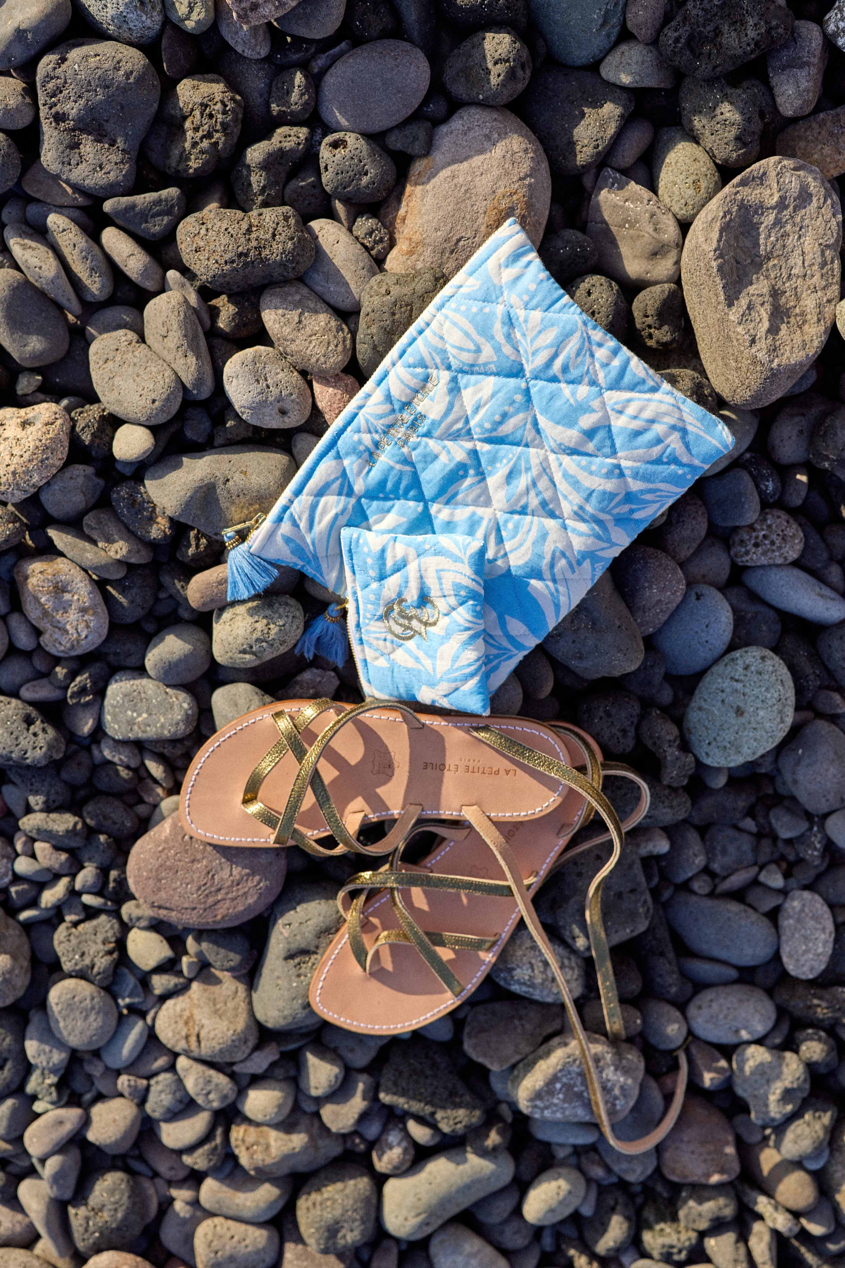 Pochette à motifs bleu - Adry