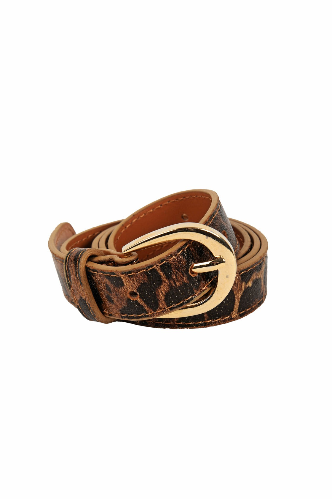 Leopard leather belt - Aglae