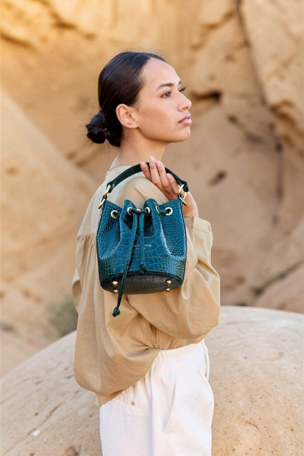 Aimmy - Crocodile-effect leather bag