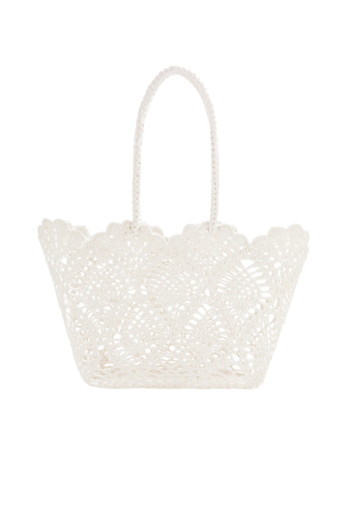 White openwork woven basket - Alexy