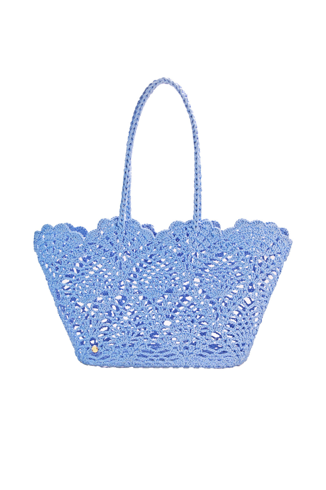 Blue openwork woven basket - Alexy