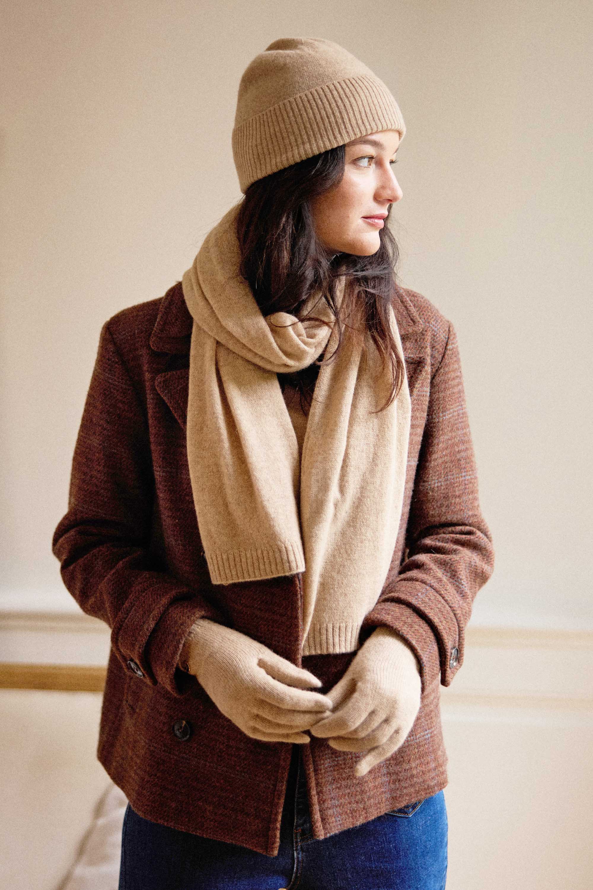 Bonnet cachemire camel - Alison