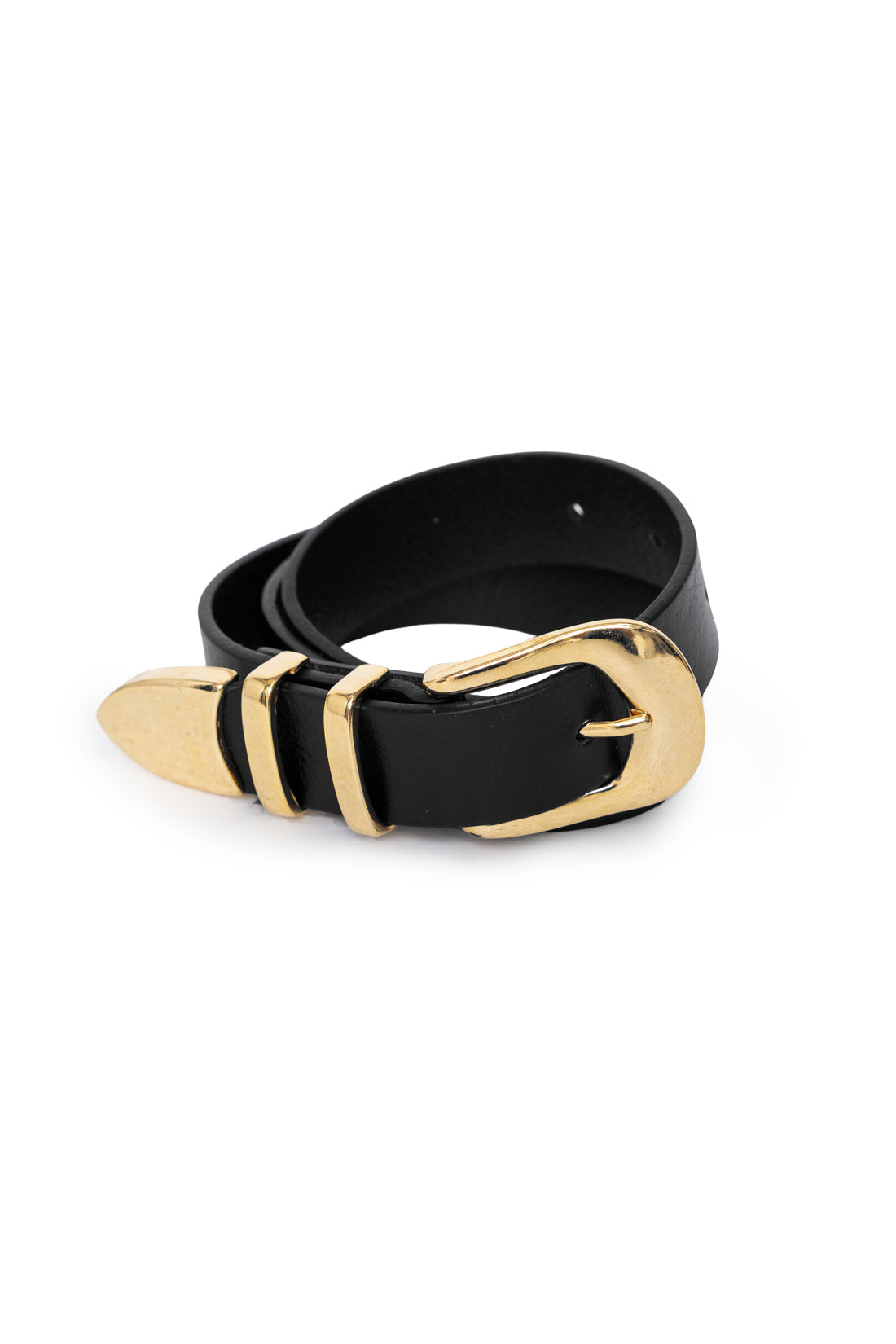 Ceinture cuir noir - Anais