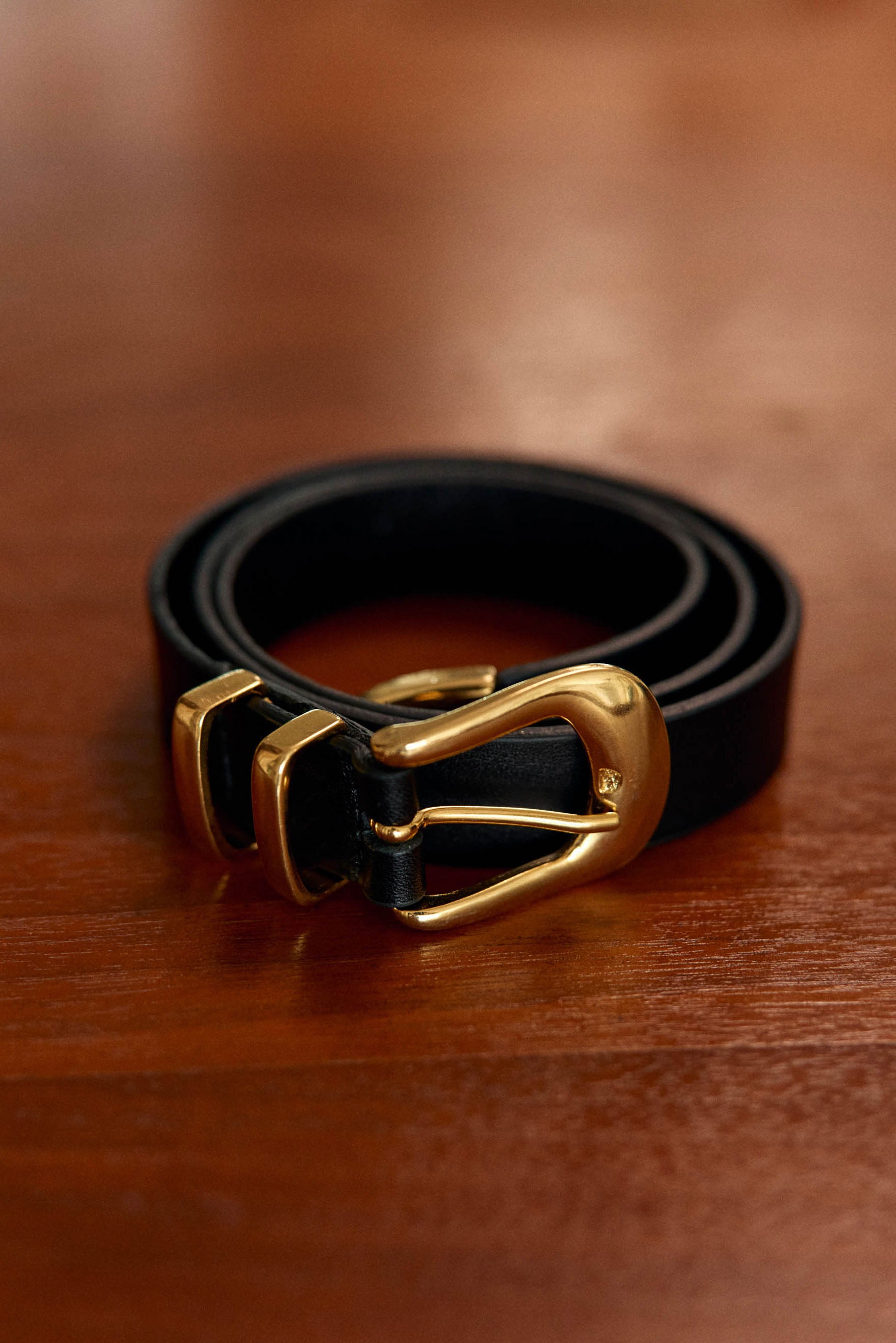 Ceinture cuir noir - Anais