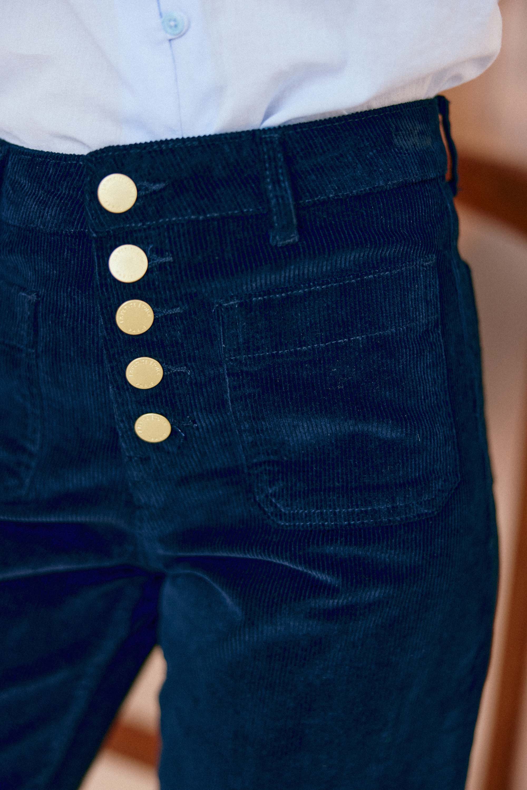 Atlanta velvet pants - Navy