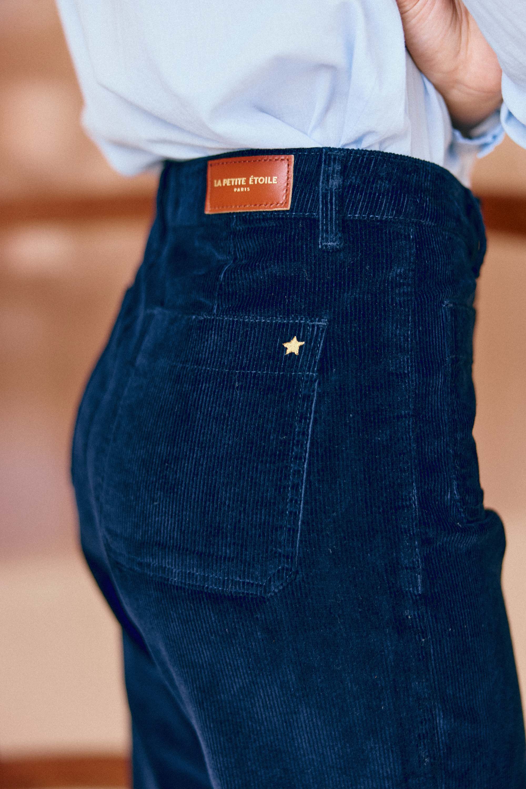 Atlanta velvet pants - Navy