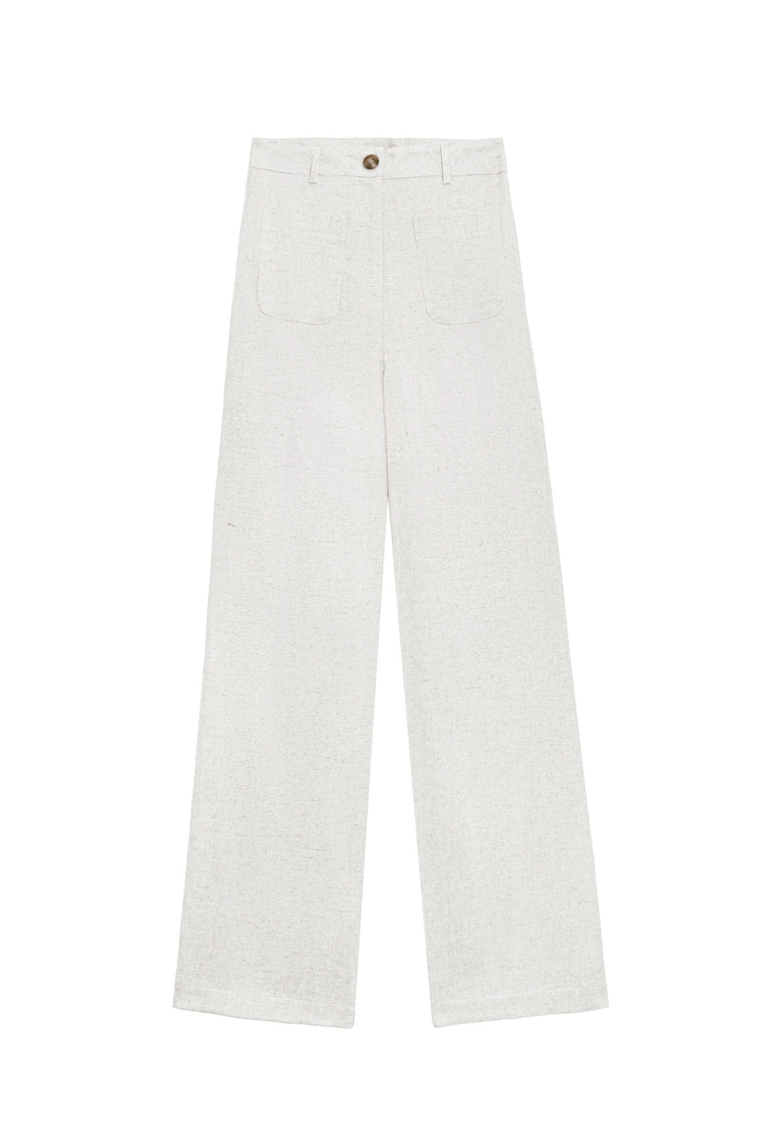 Flared trousers in ecru linen - Atlanty