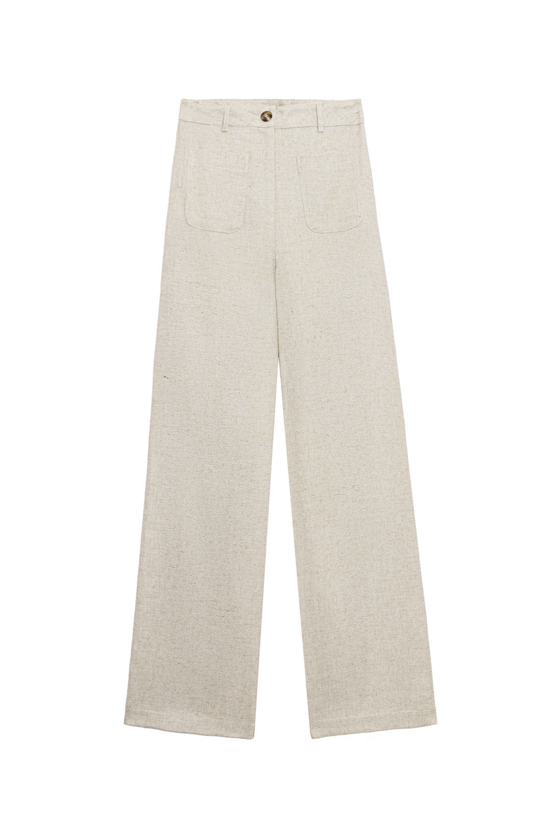 Beige linen flared pants - Atlanty