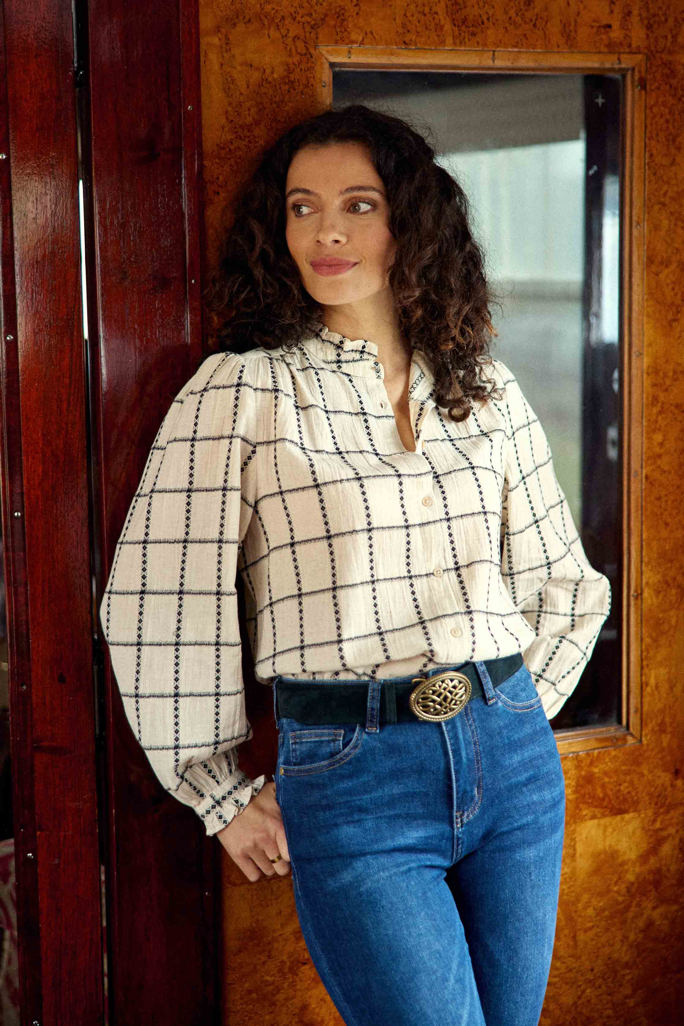 Ceinture cuir noire - Aurore