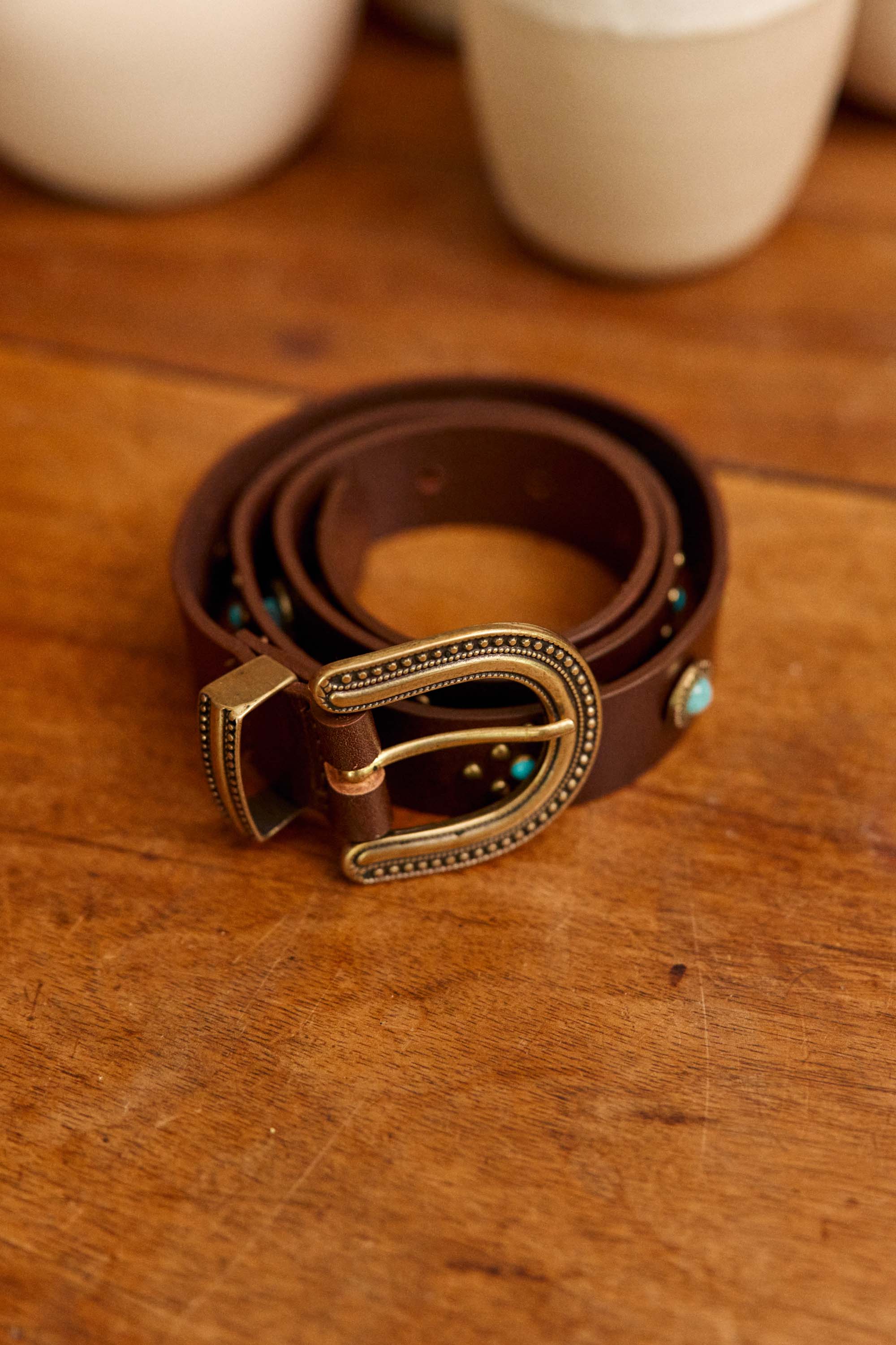 Azul leather belt - Brown