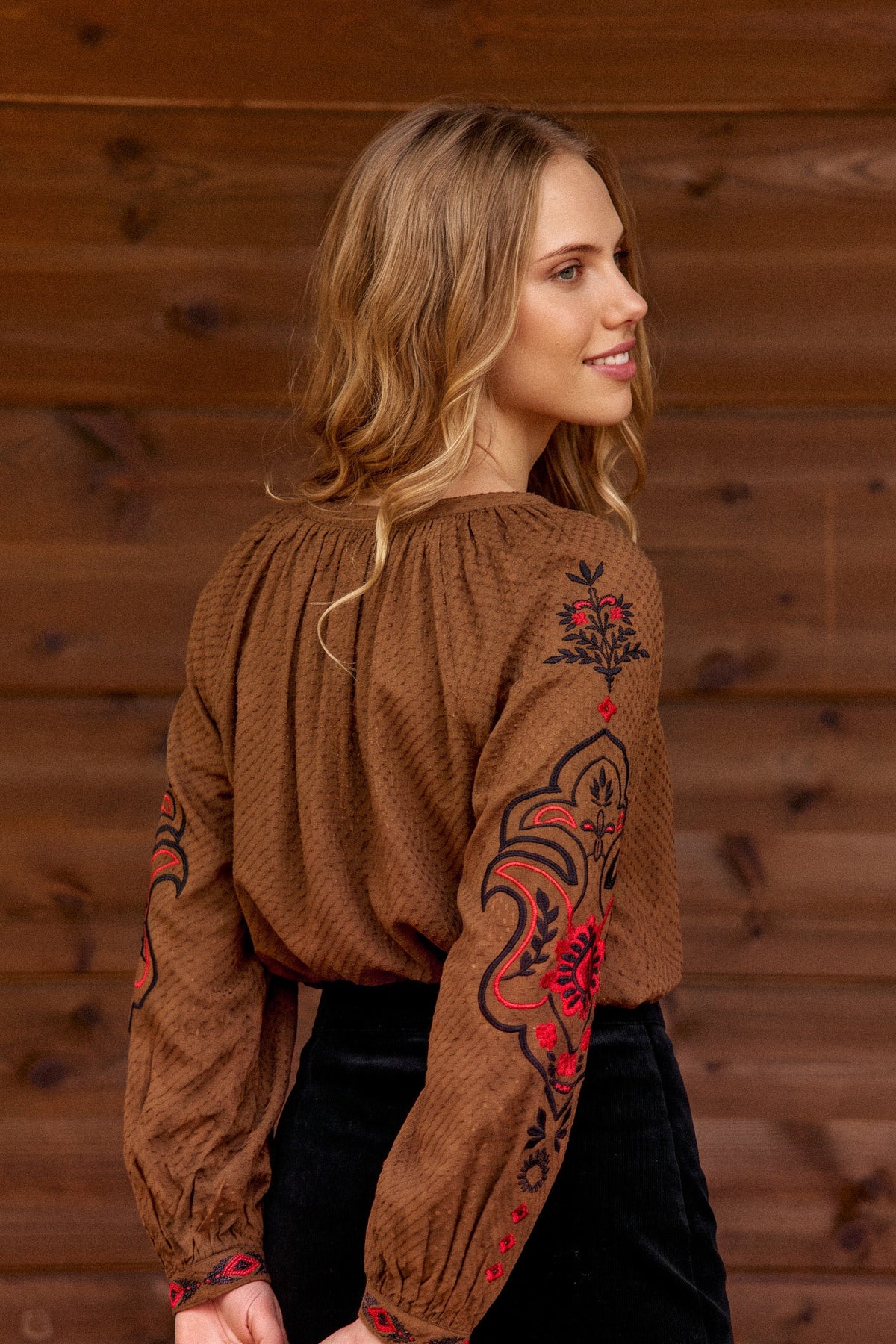 Barly - Bestickte Bluse