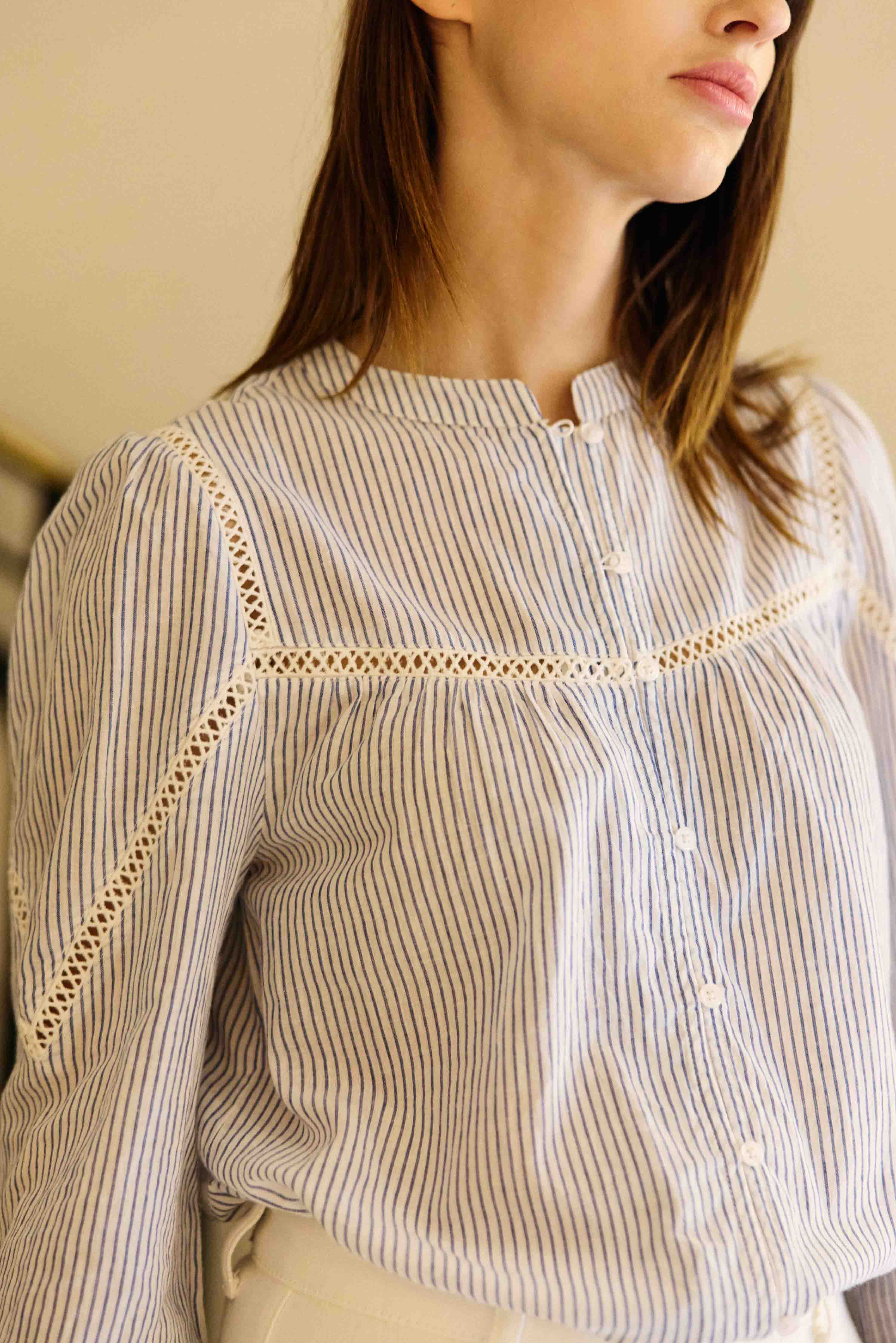 Bayen - Blouse à col mao