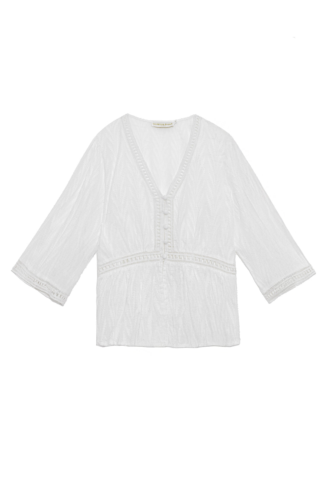 Blouse ajourée écru - Berin