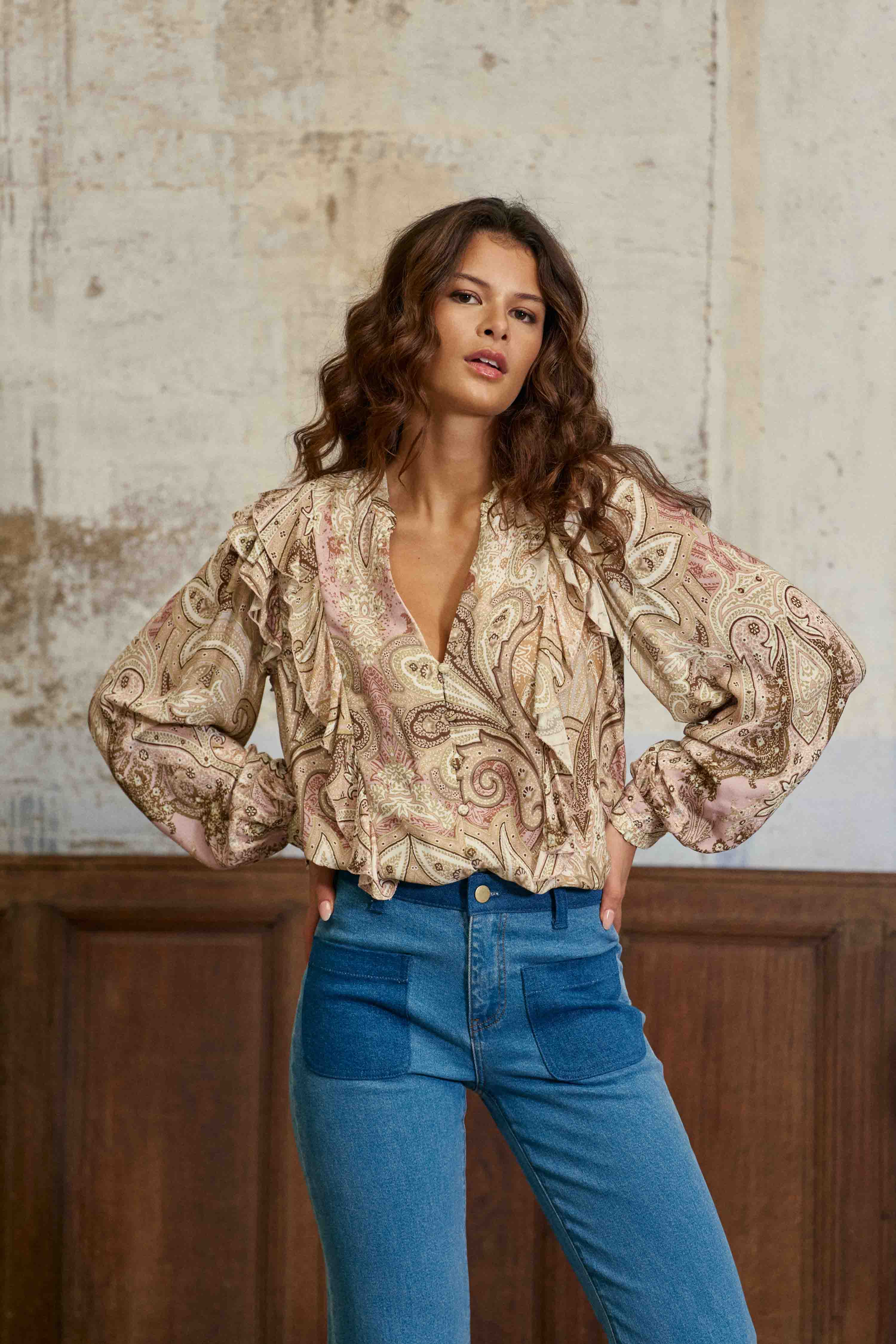 Berry - Printed Blouse