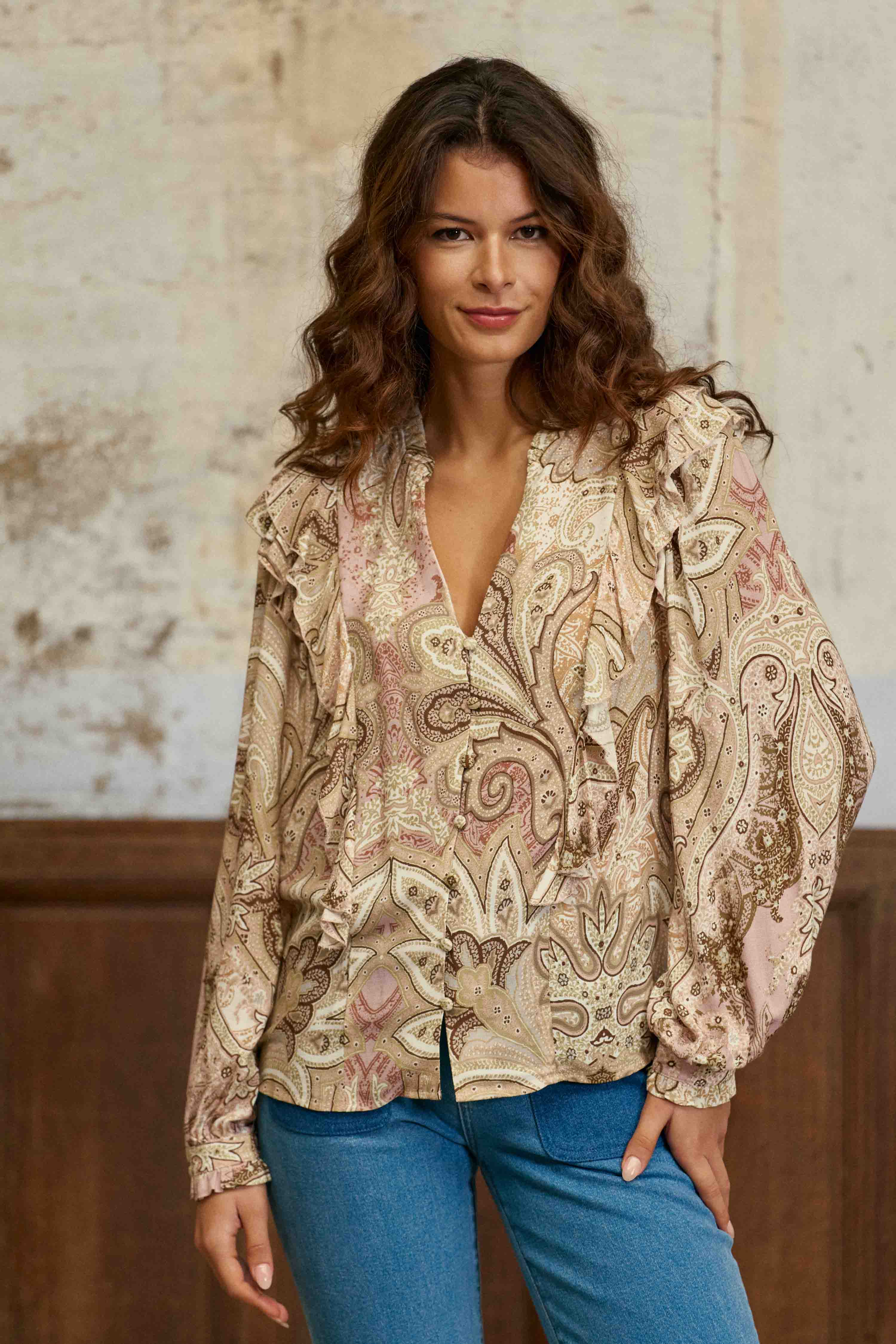 Berry - Bluse mit Prints