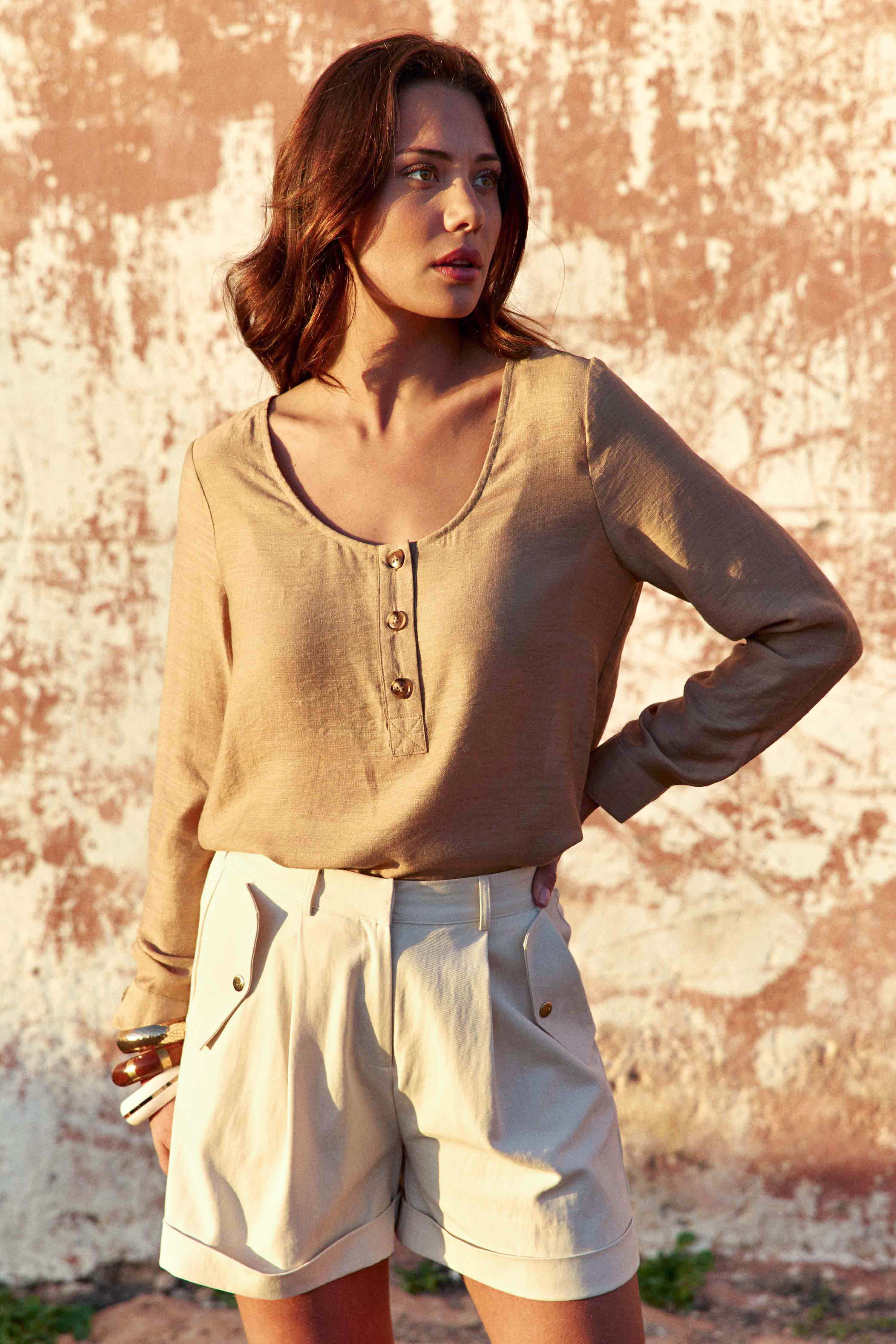 Blouse Bevin - Camel