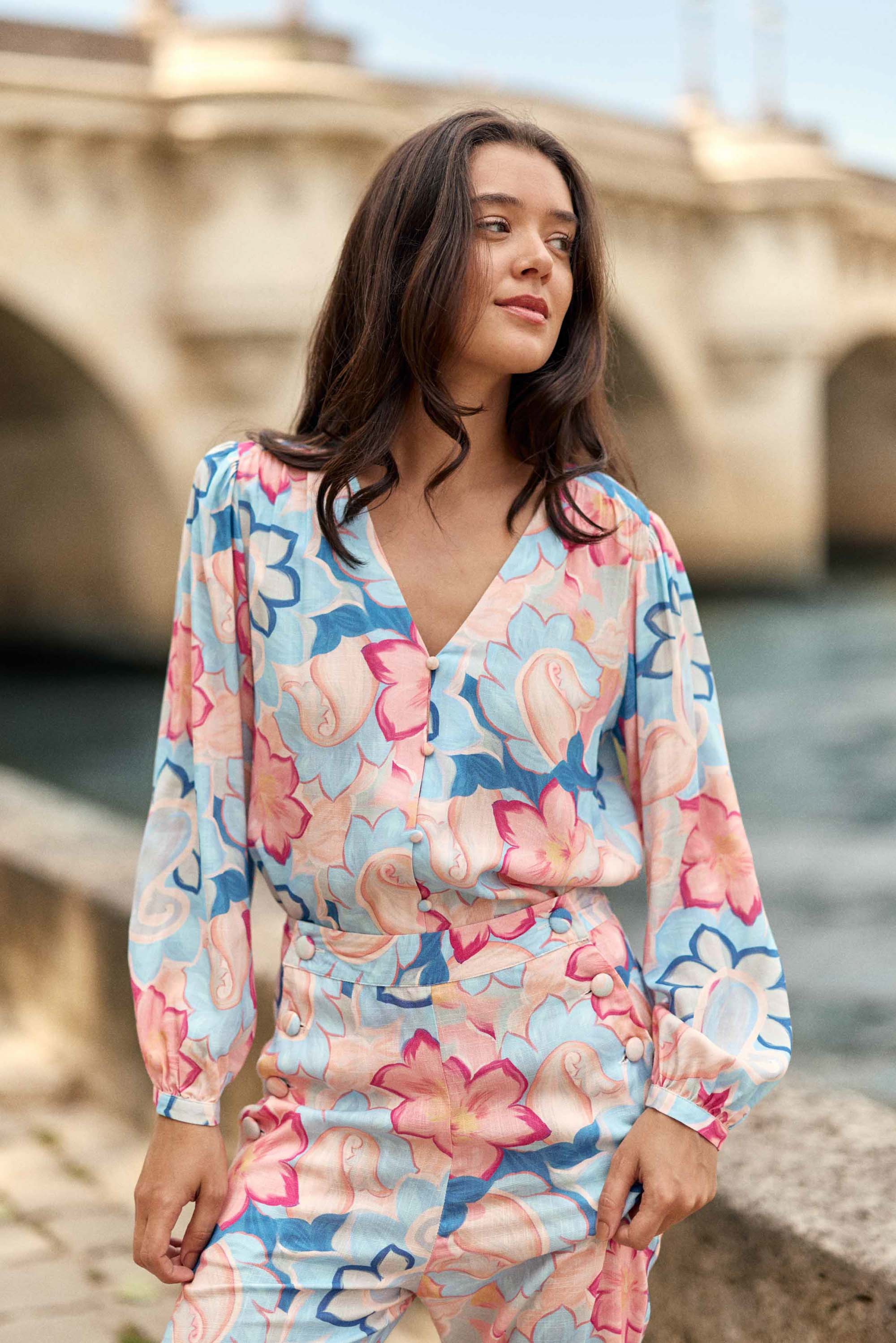 FLARED LAYERED BLOUSE ALL MY AVIGNON
