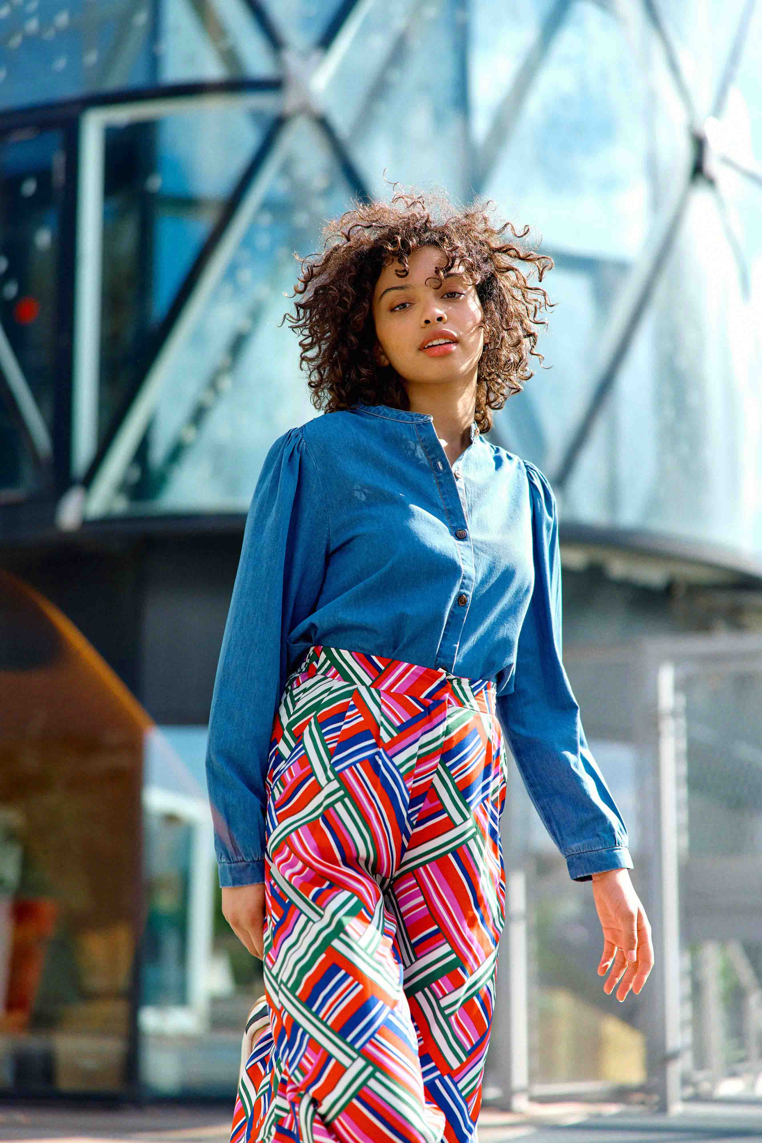 Denim wash blouse - Billie