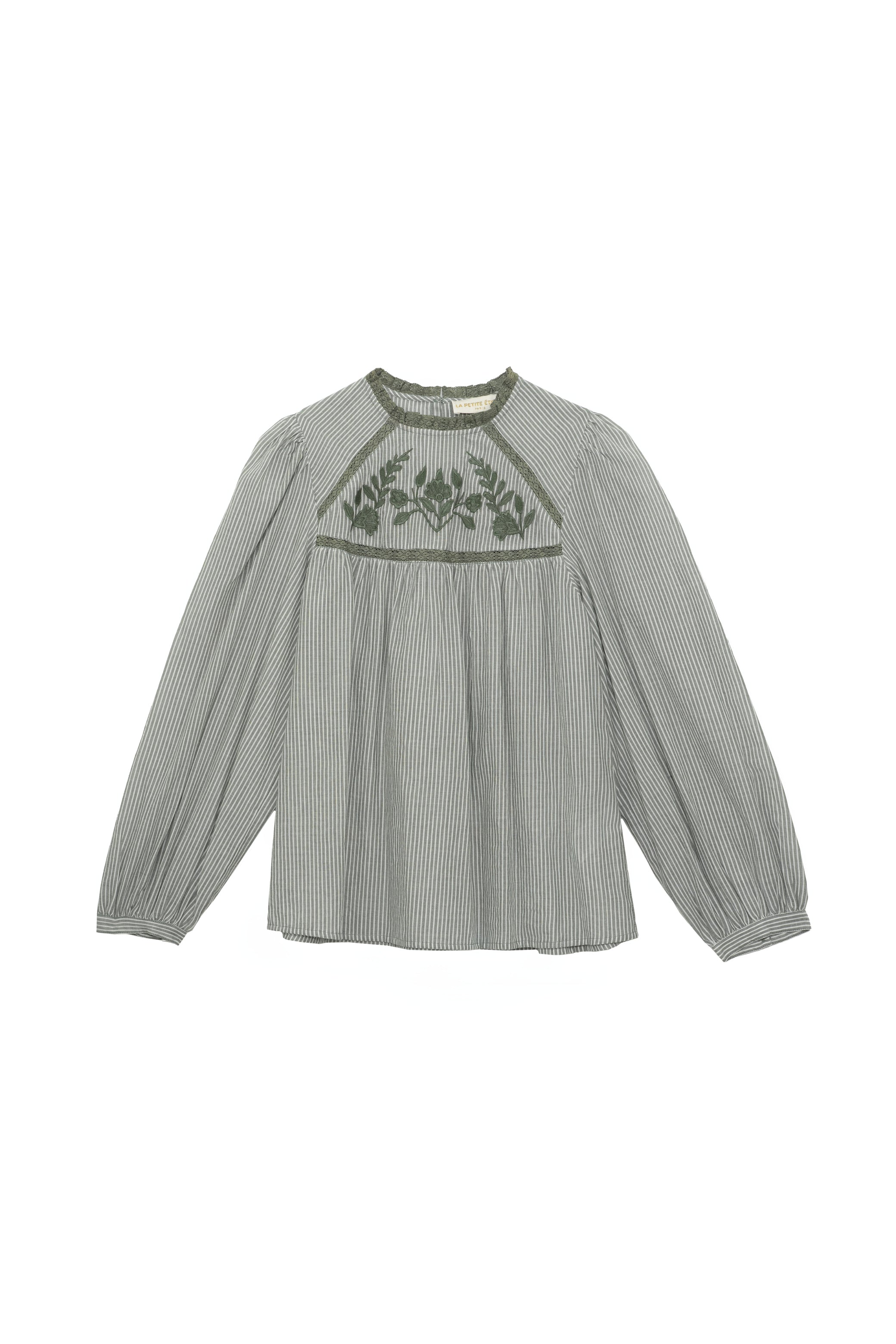 Blouse Birtin - Vert/Ecru