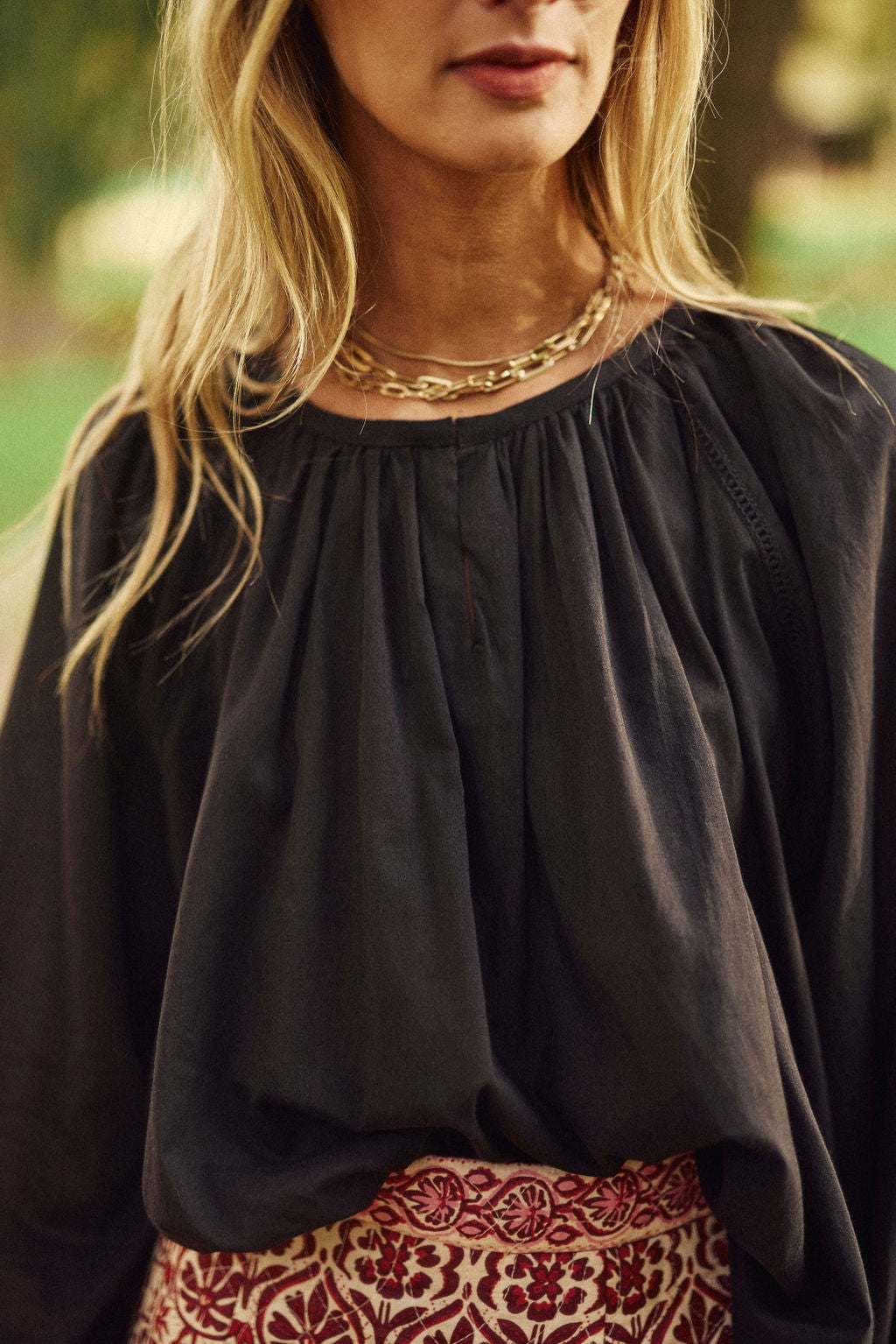 Loose black blouse - Blazie