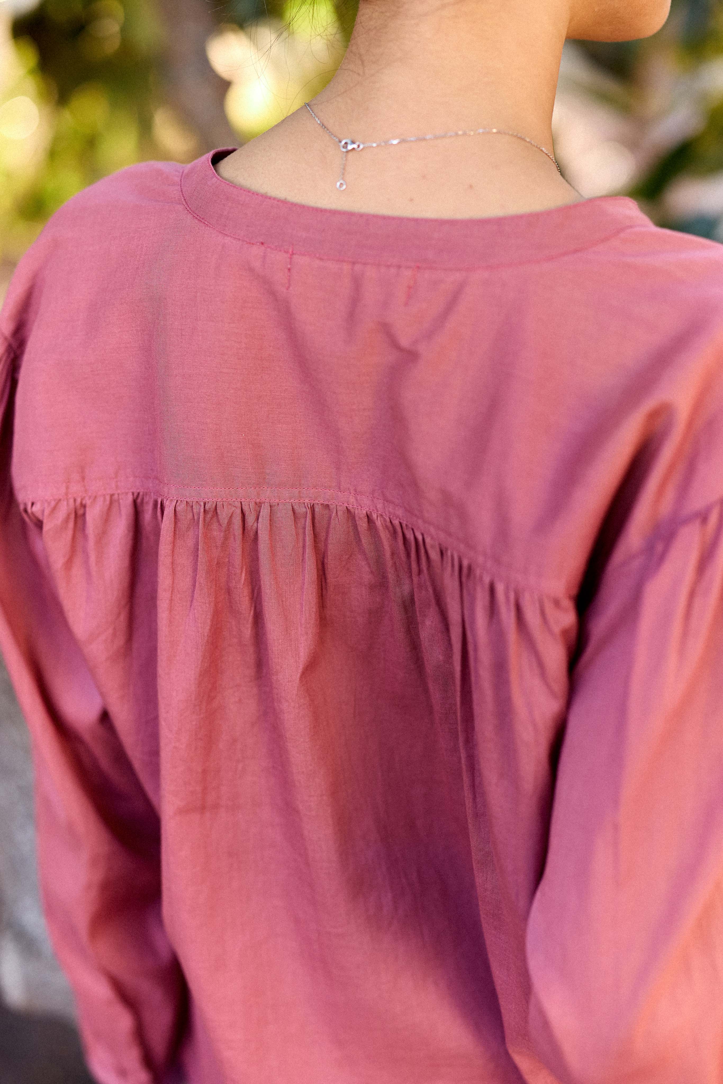 Blouse col V rose - Bolia