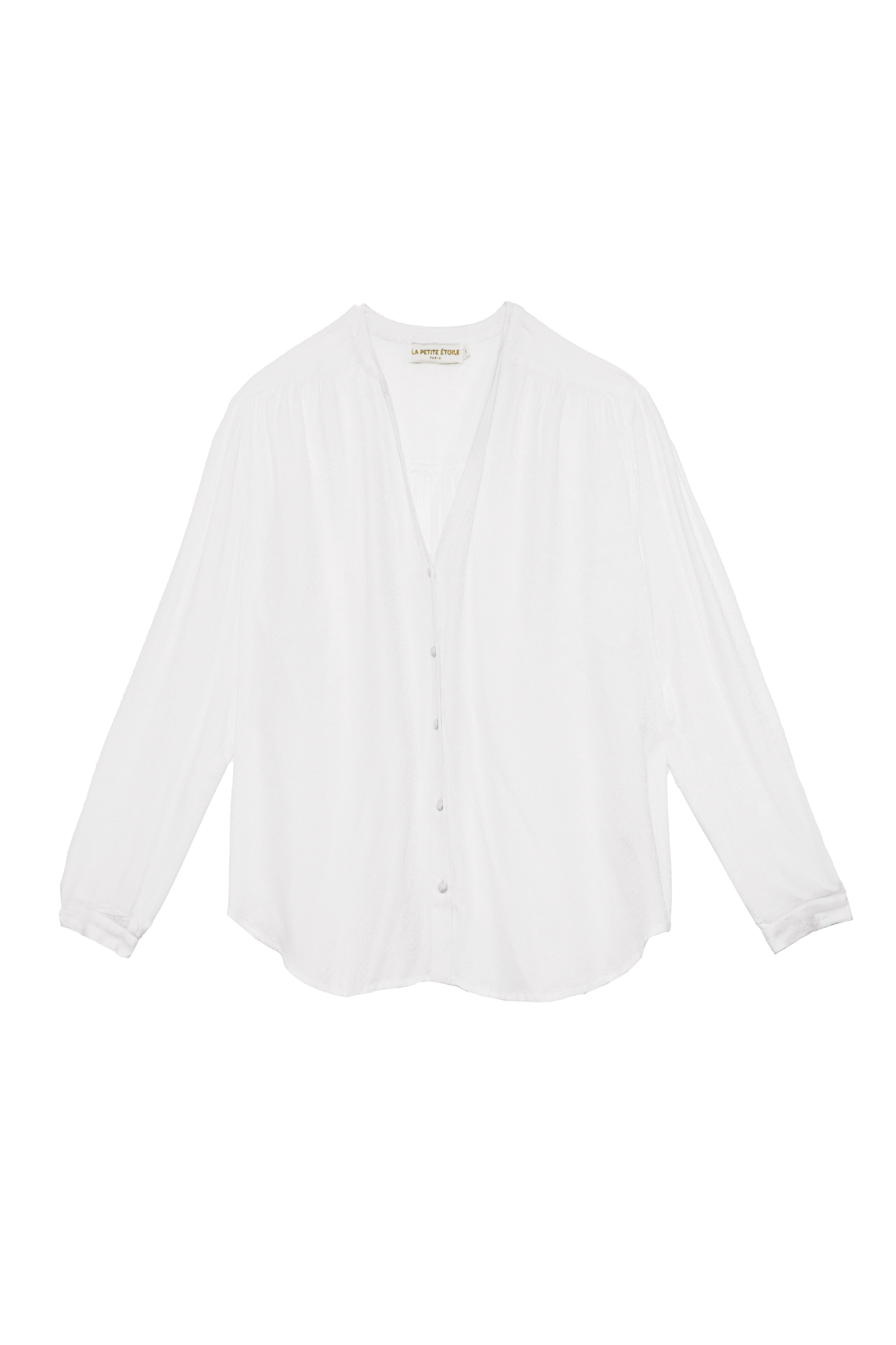 White V-neck blouse - Bolia