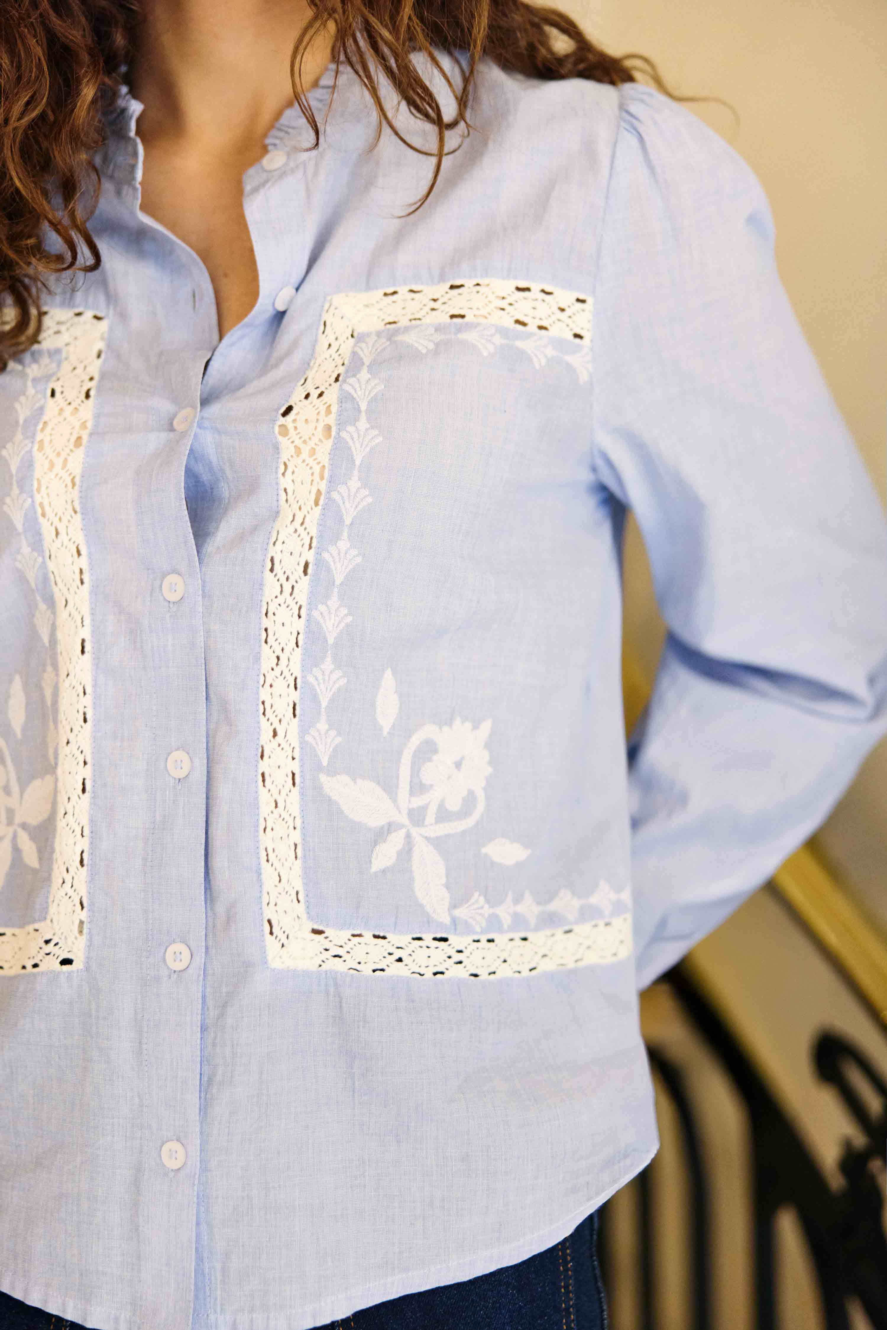 Blouse with embroidery - Borys