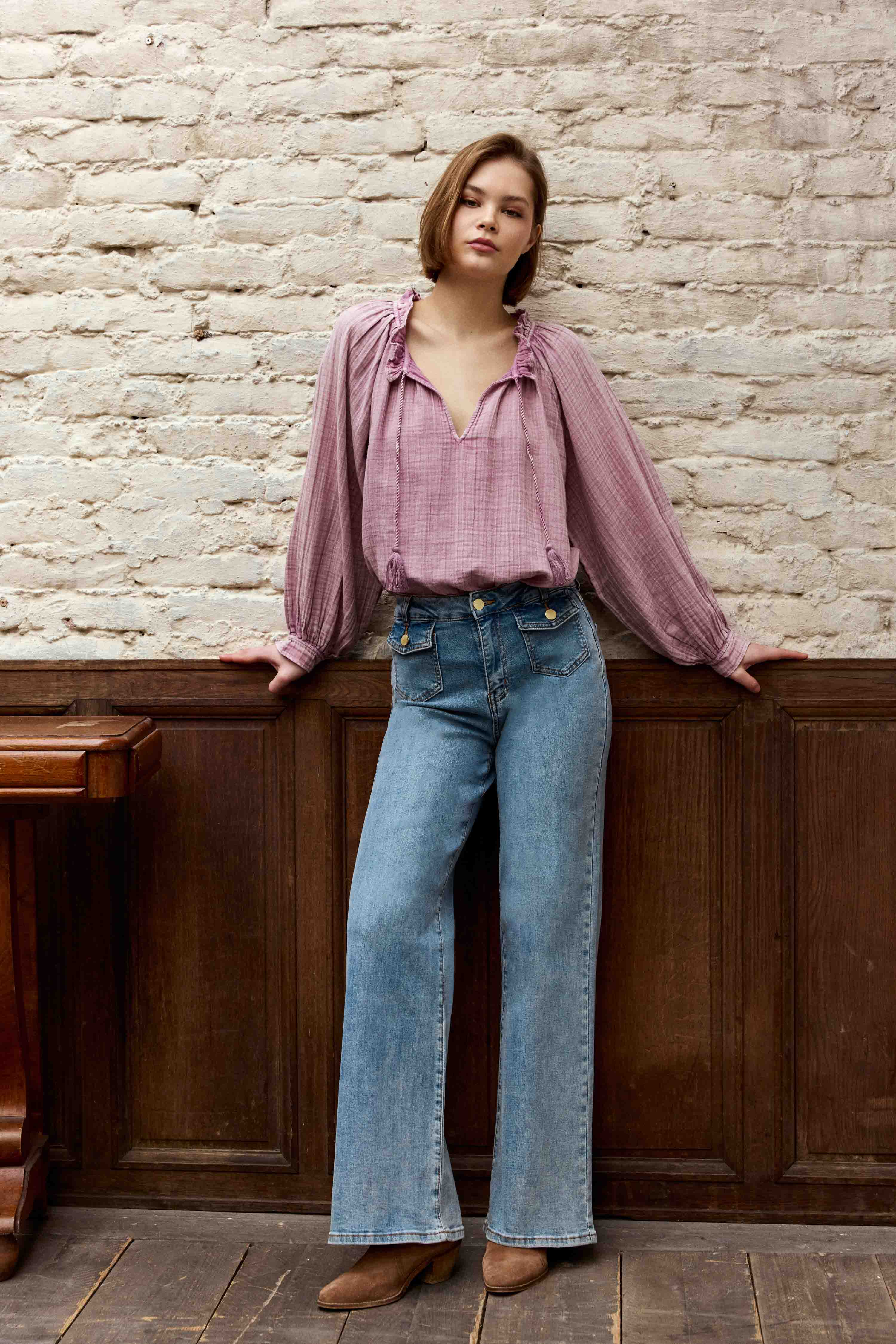 Blouse Briska - Rose