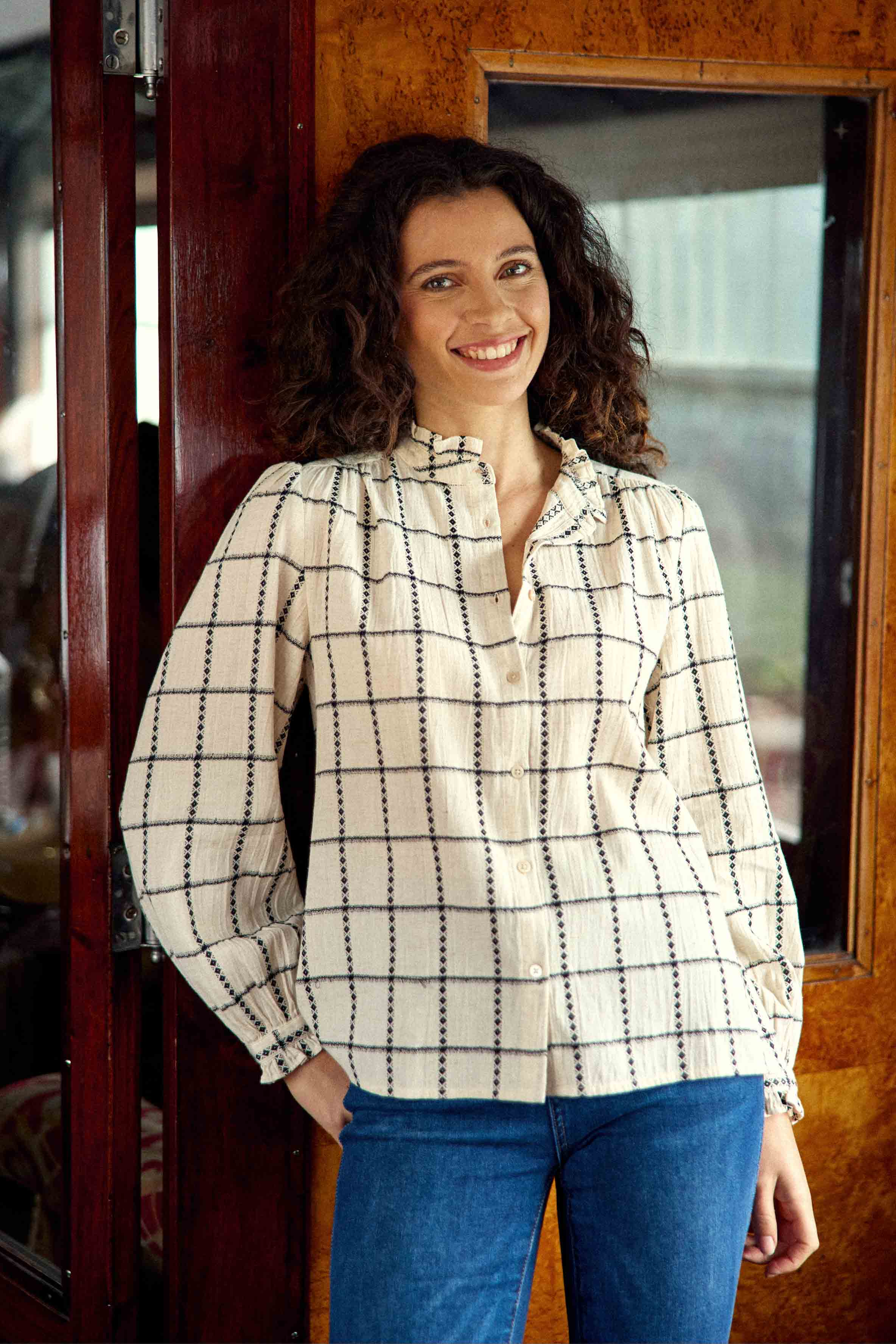 Blouse Byron - Ecru/Noir