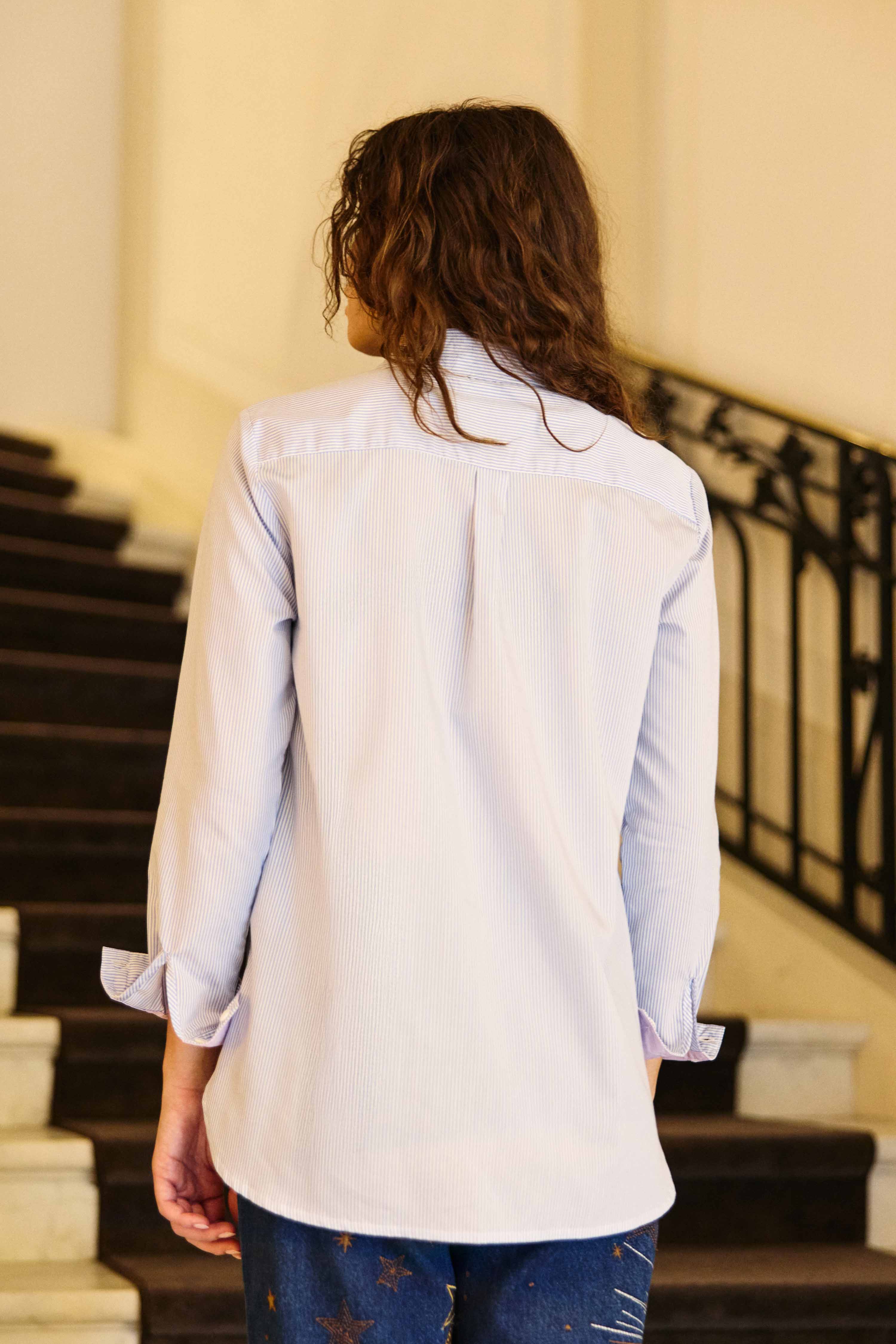 Chemise rayée bleue - Carla