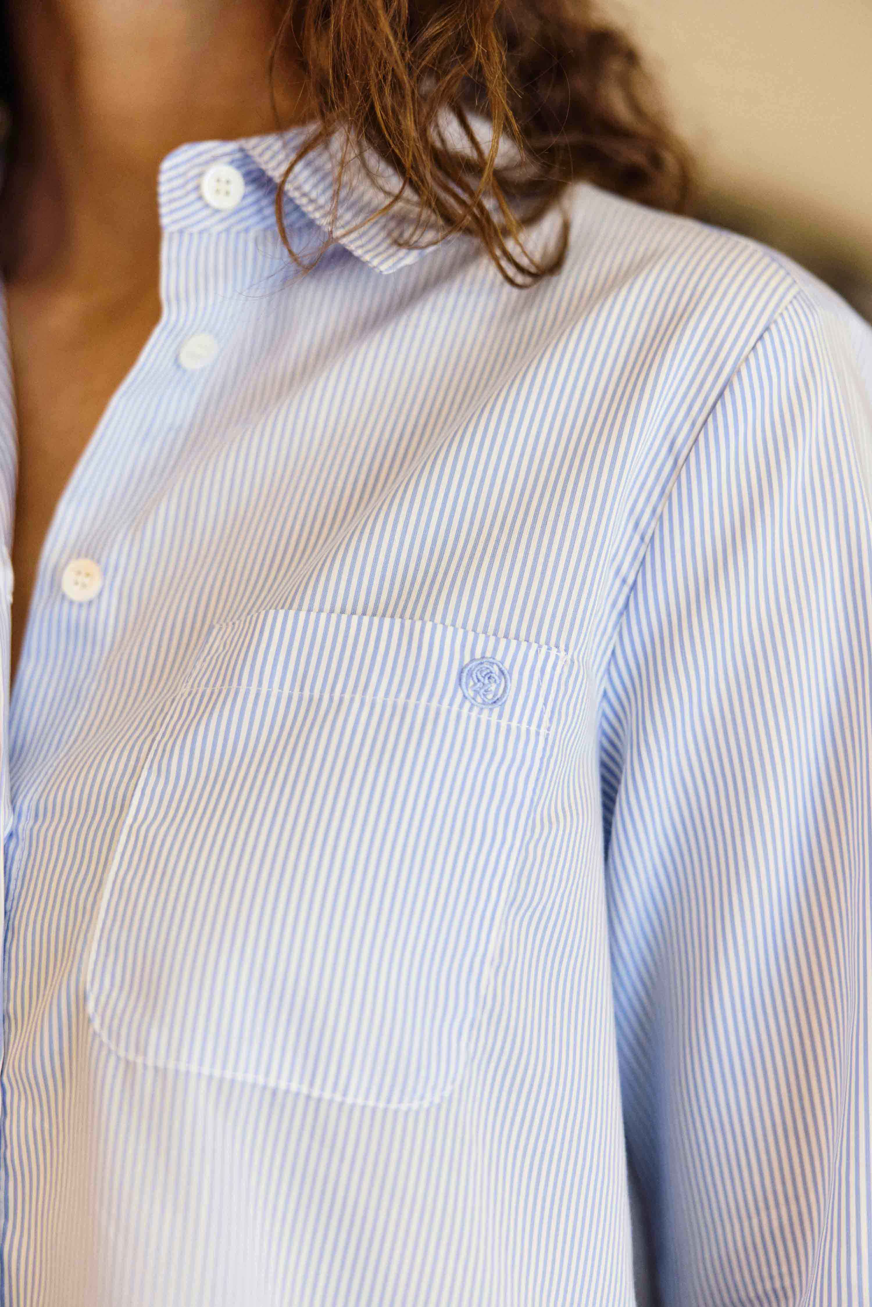 Chemise rayée bleue - Carla
