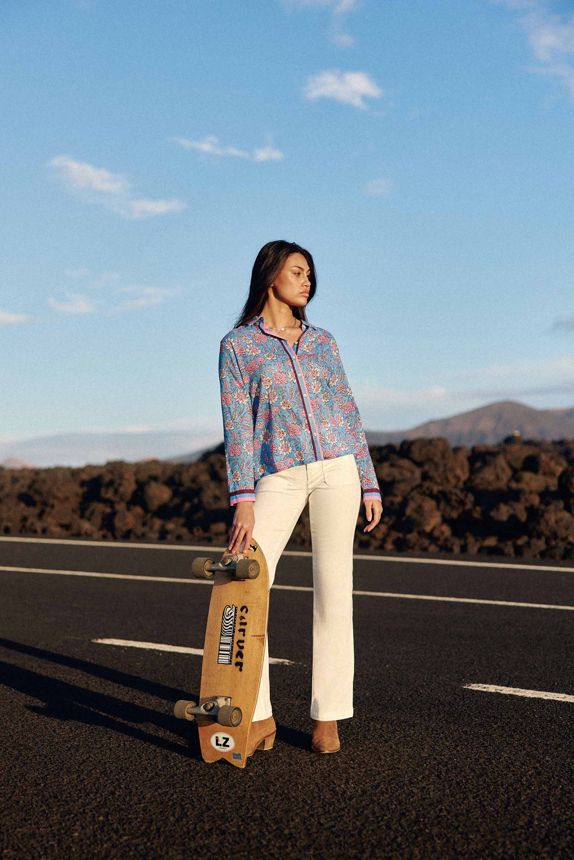 Floral straight blouse - Cathya
