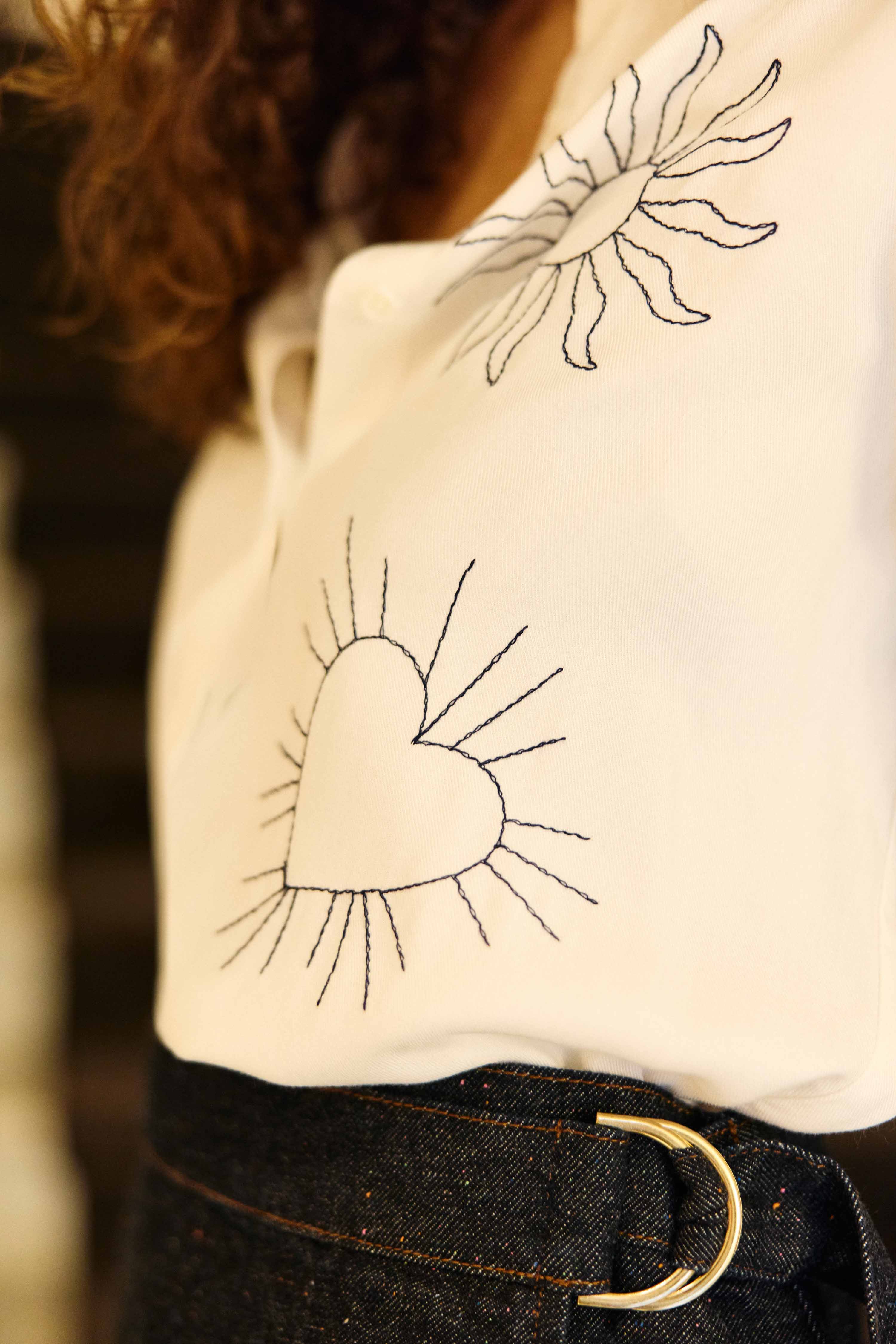 Chania - Chemisier brodé