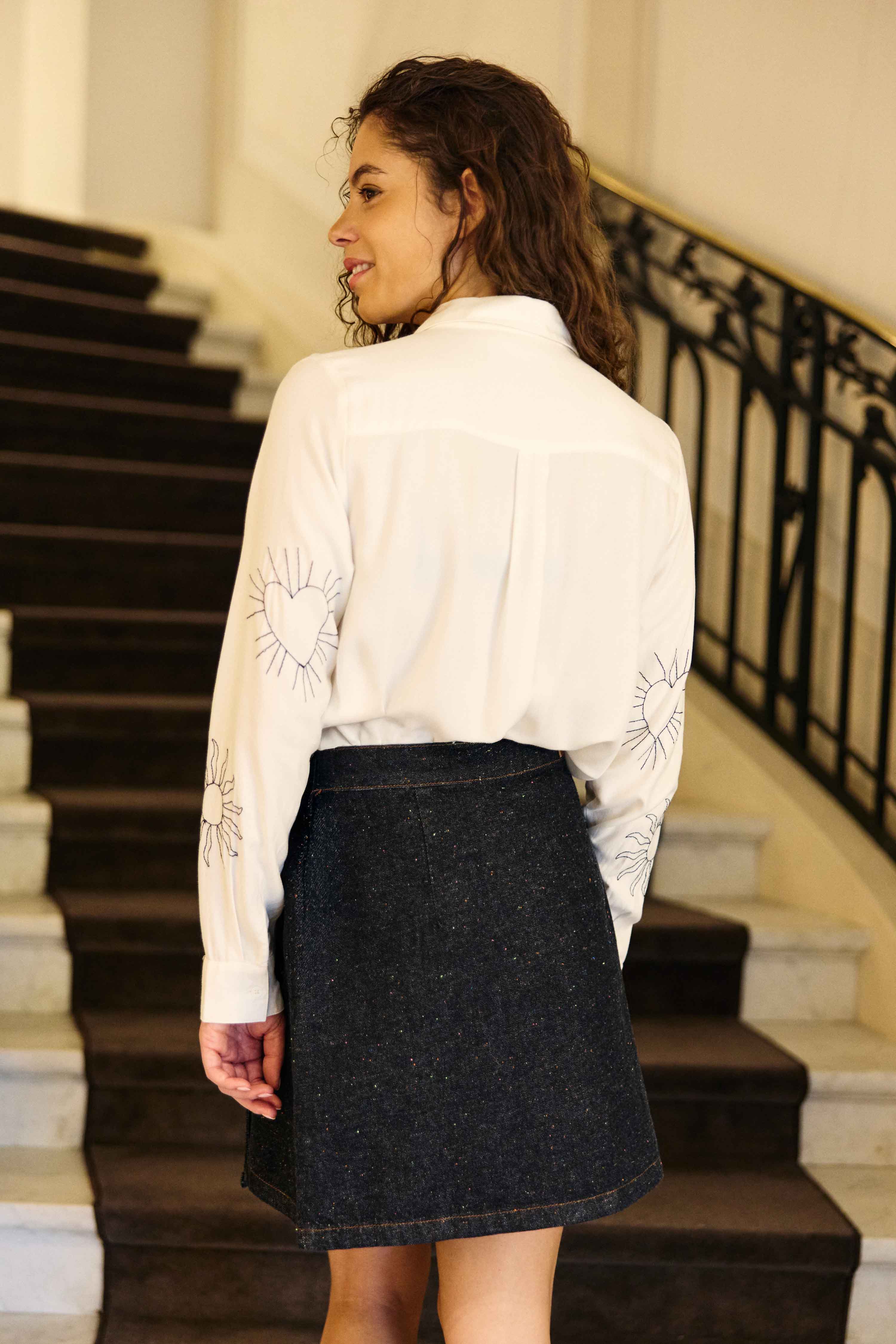 Chania - Chemisier brodé