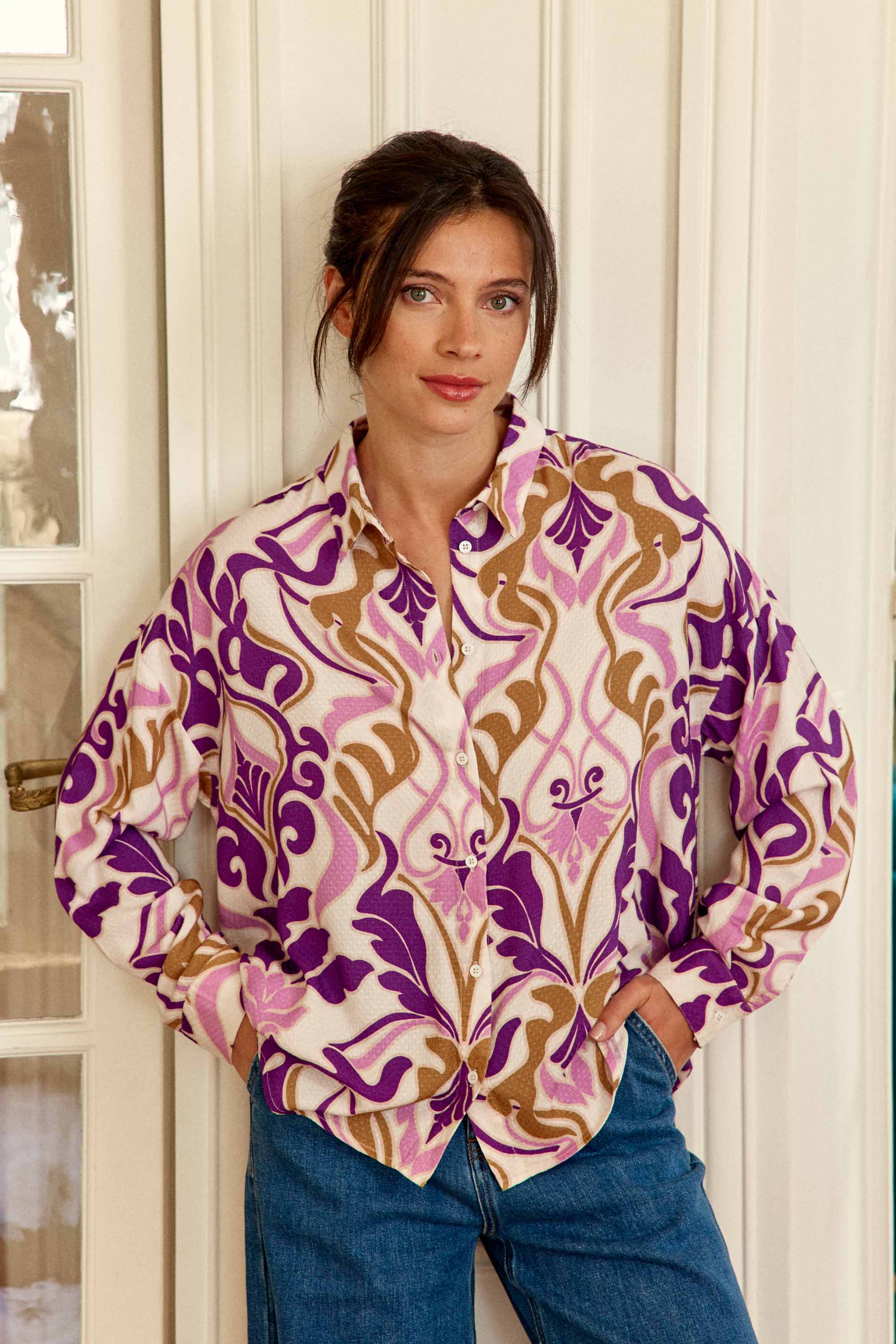 Chemisier Claria femme – Imprimé baroque LA PETITE ÉTOILE Paris