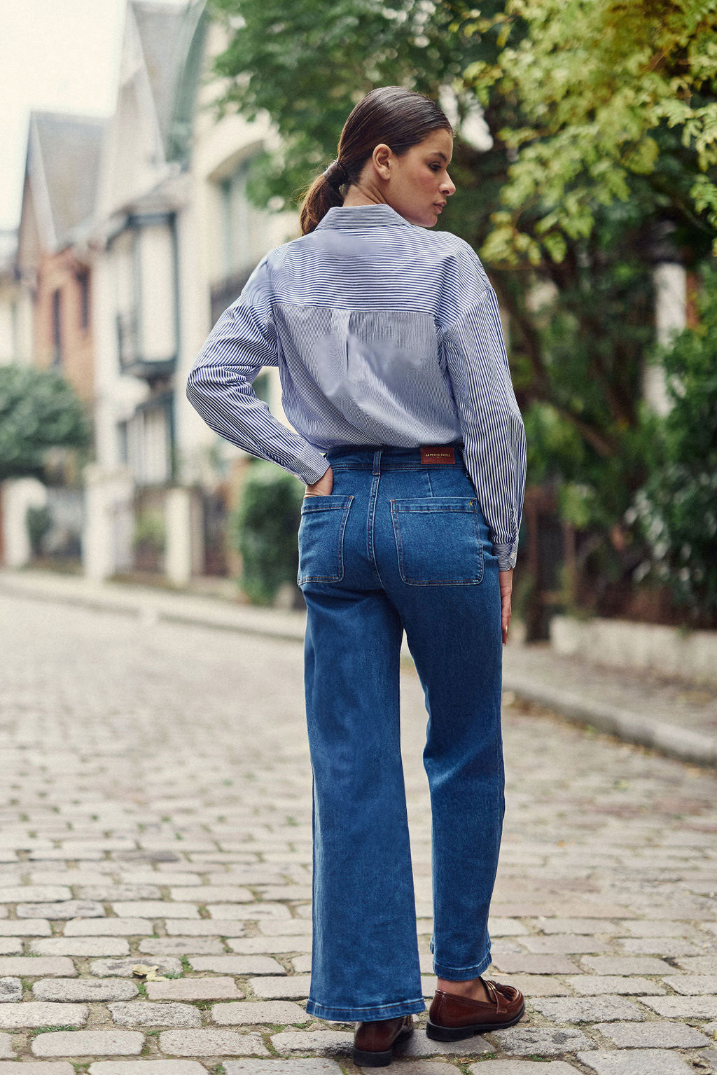 Chemise à rayures bleu/blanc - Coralia