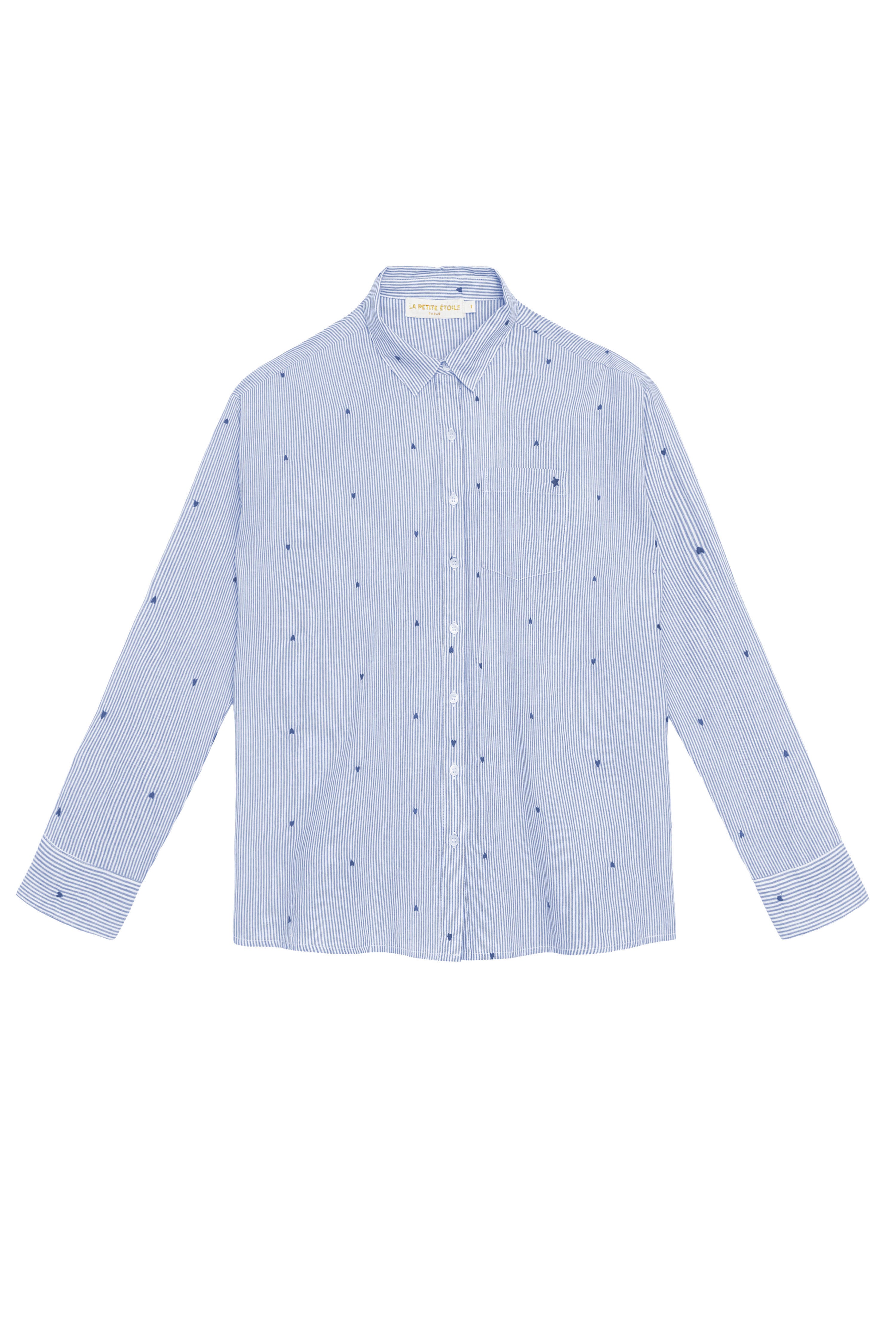 Chemisier Coraline - Ecru/Bleu