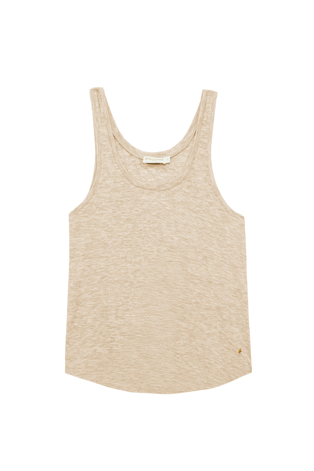 Beige crew neck tank top - Diane