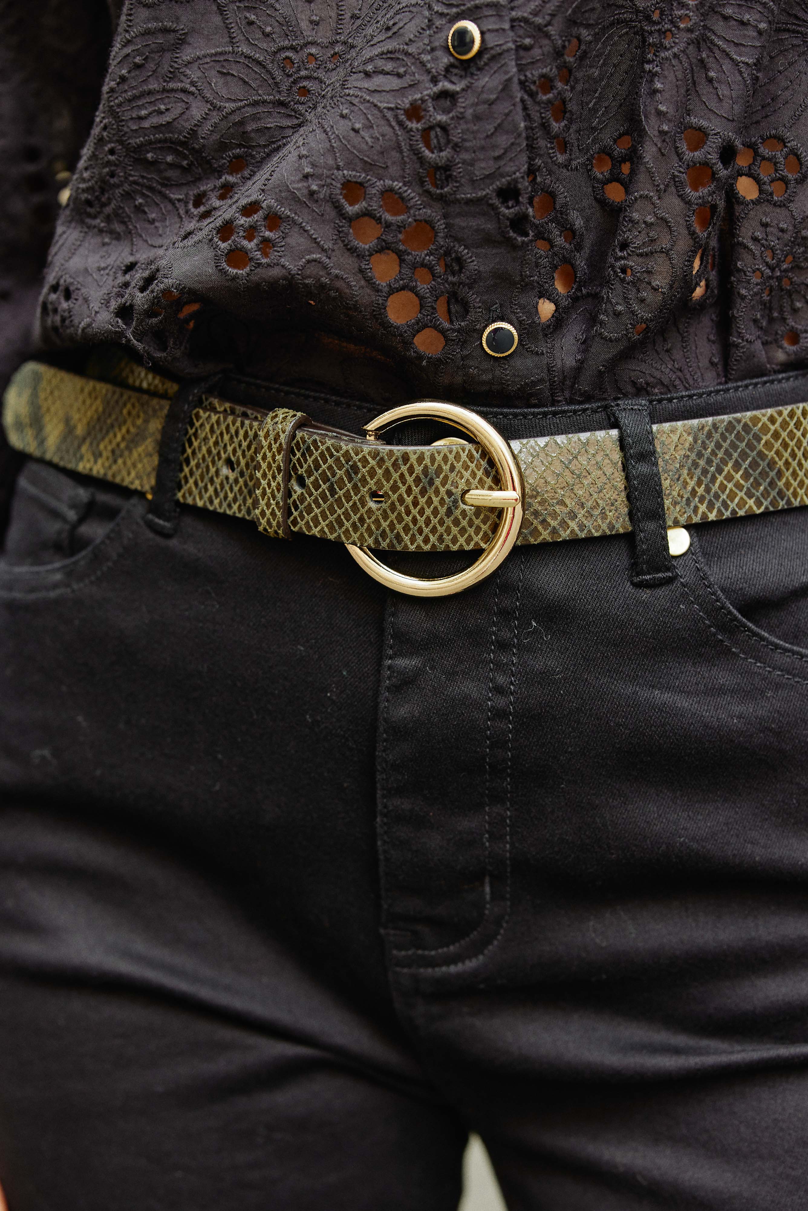 Dixon S Leather Belt - Khaki