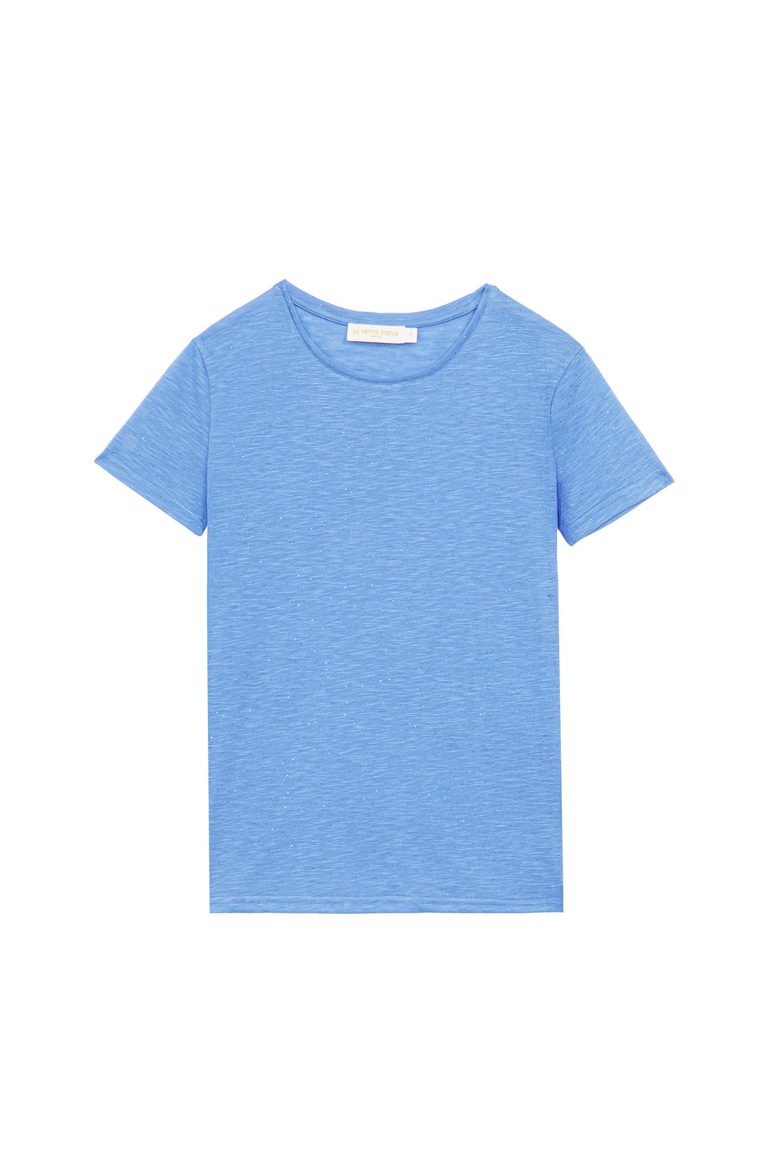 Denim blue round neck t-shirt - Elva