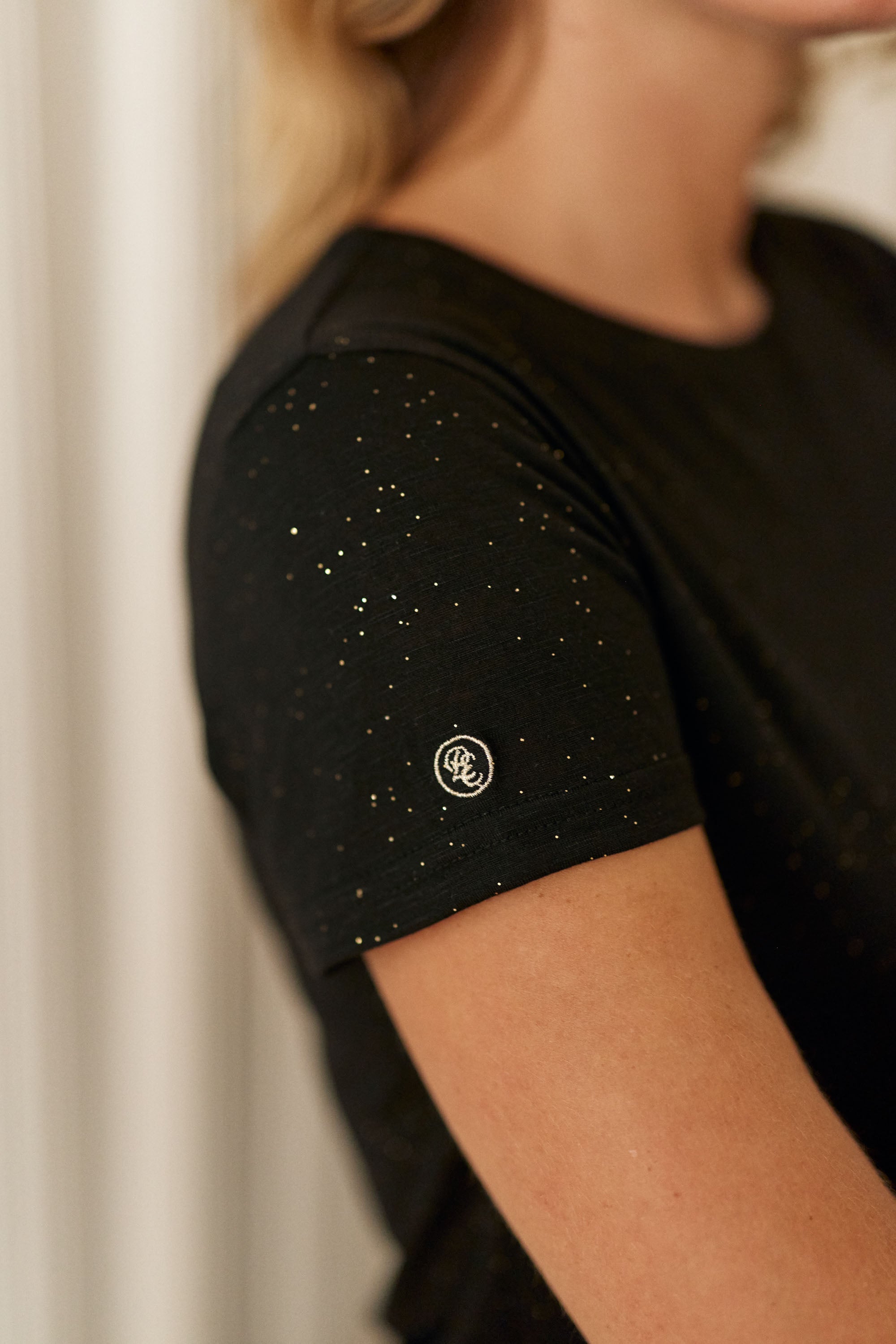 Black crew neck t-shirt - Elva