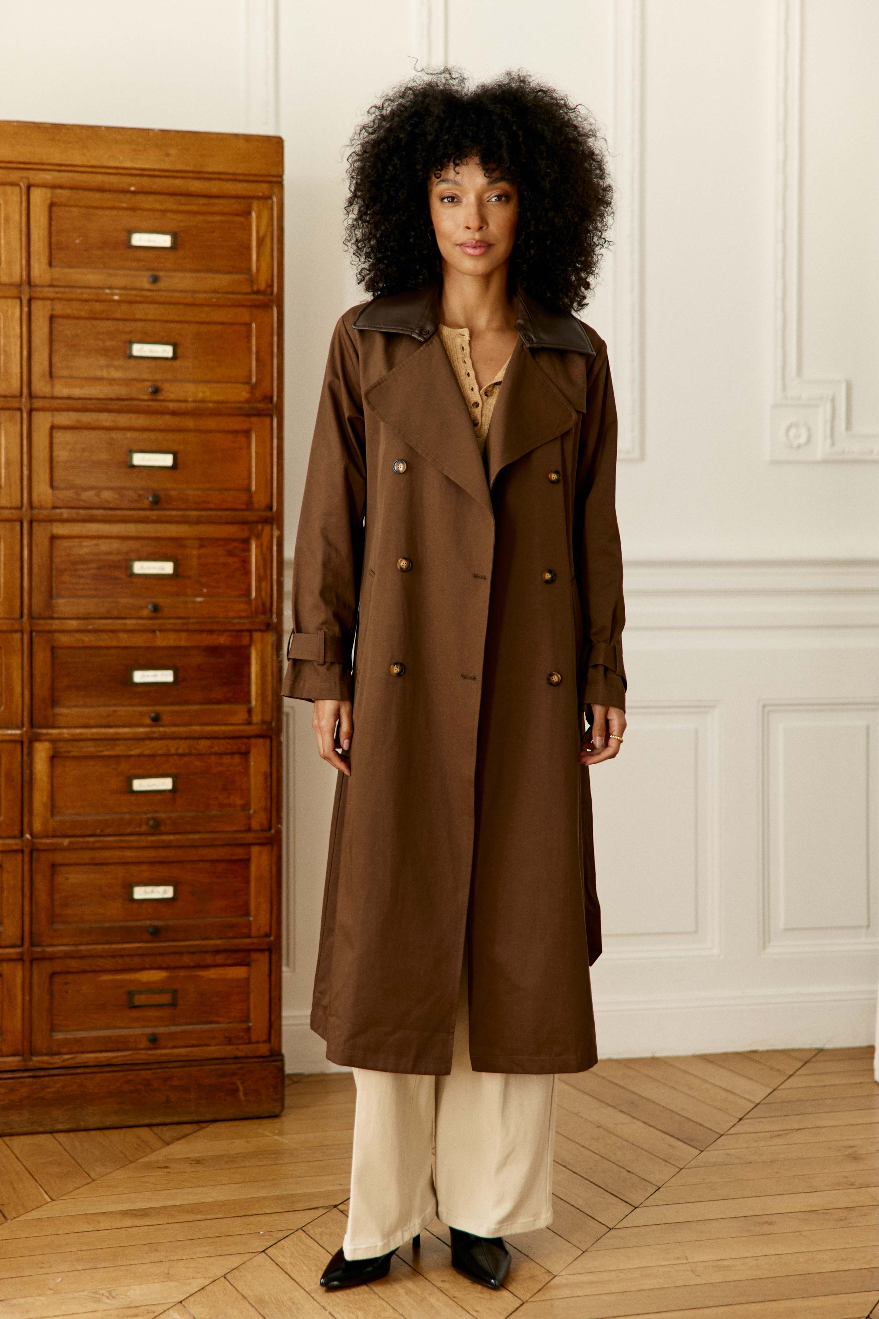Faragi - Trench-coat midi
