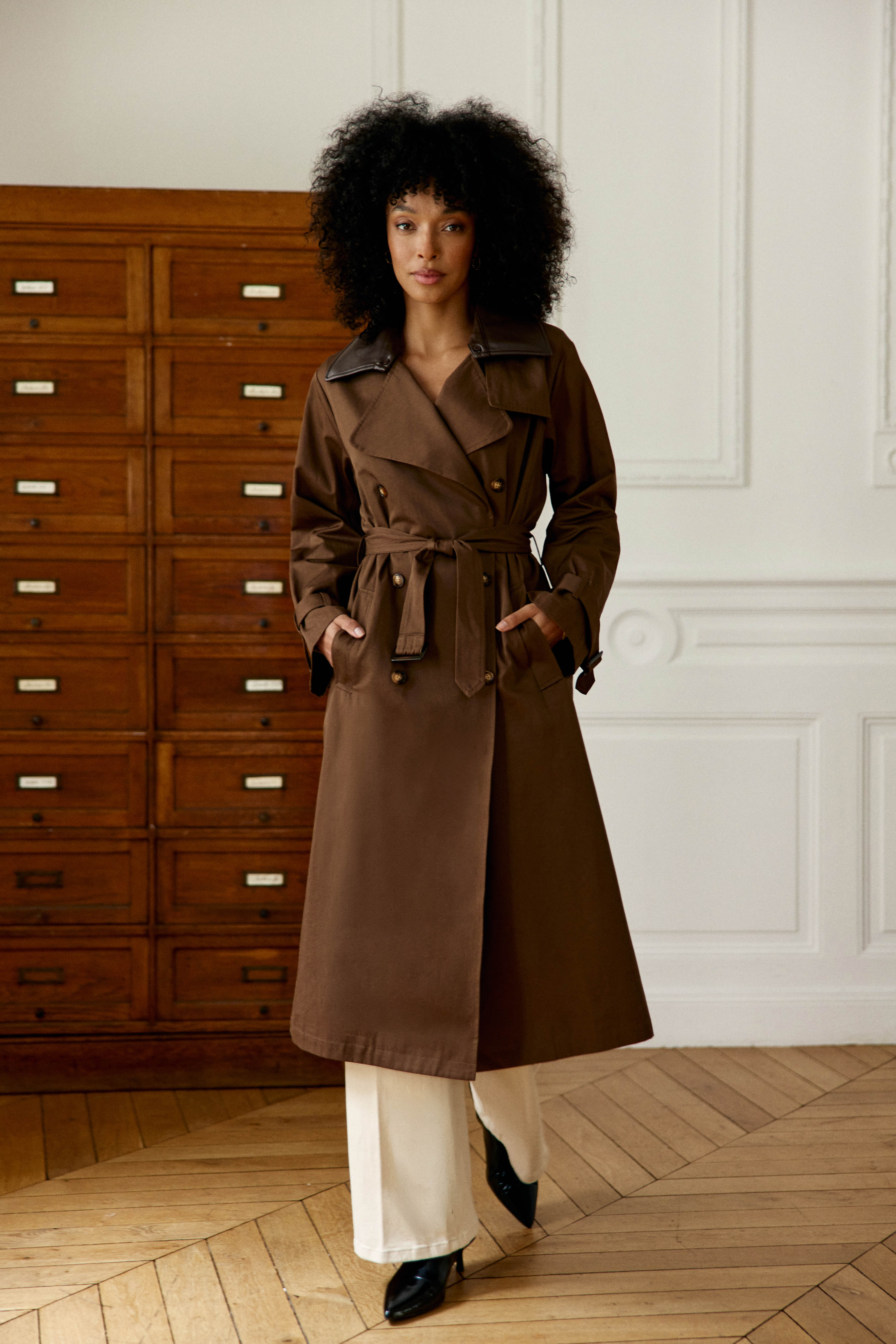 Faragi - Trench-coat midi