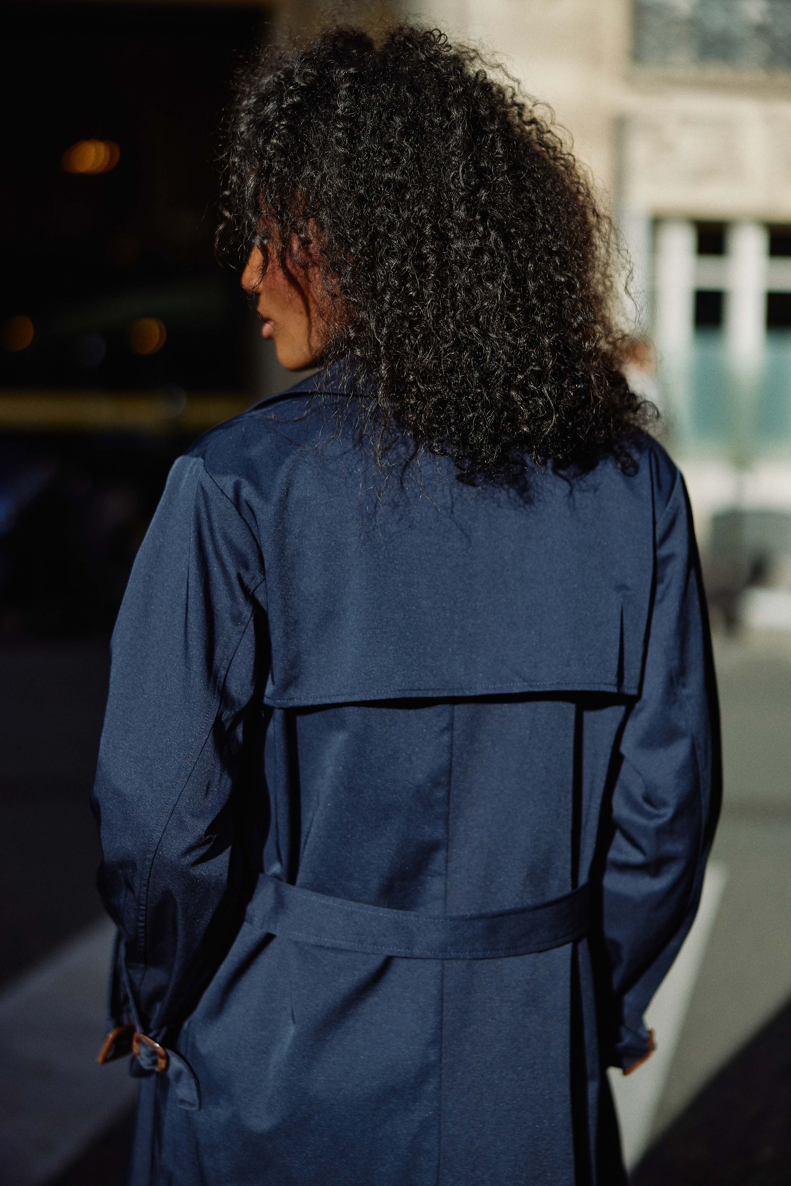 Long navy trench coat - Farago