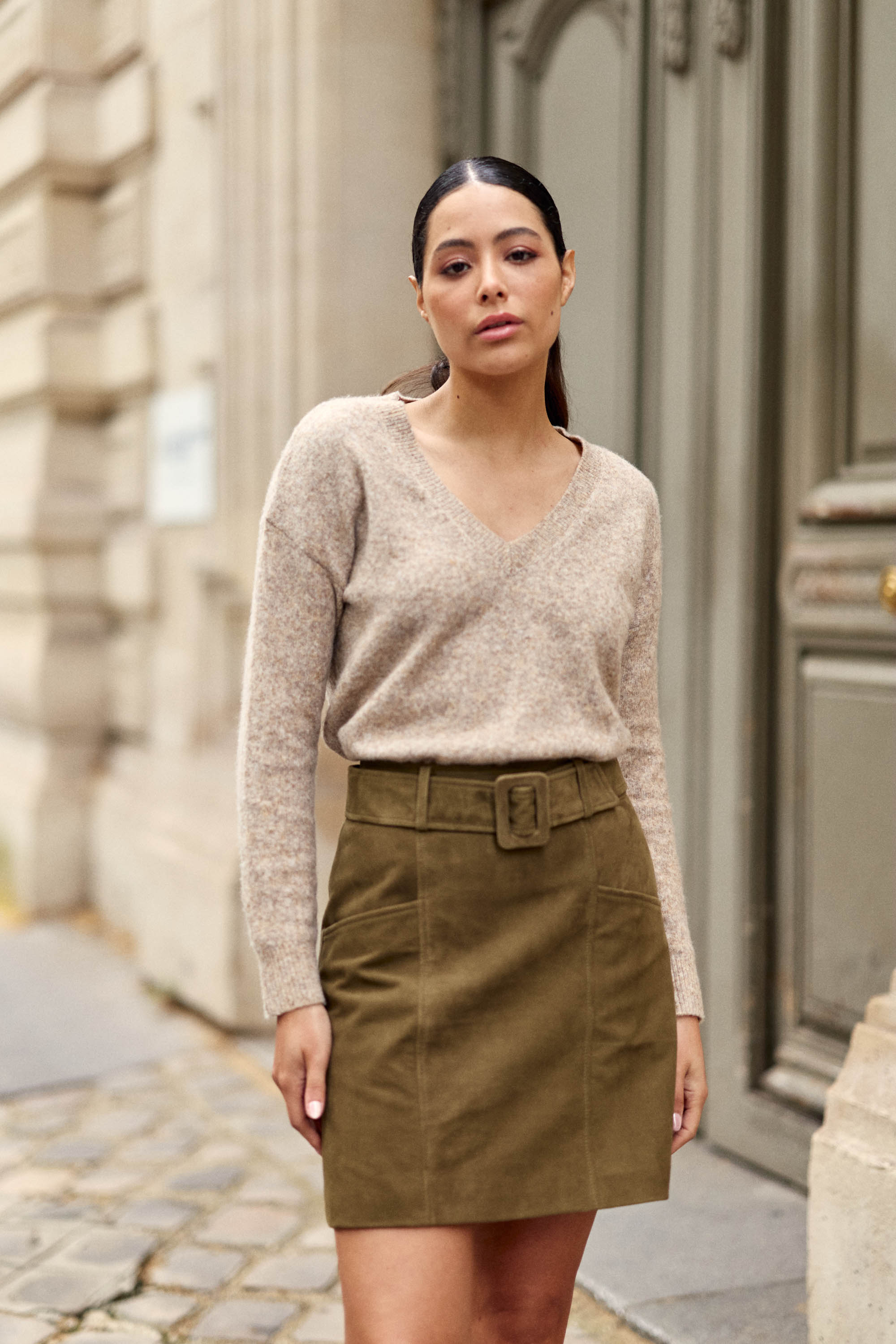 Jupe Faustine femme – Jupe courte en cuir LA PETITE ÉTOILE Paris