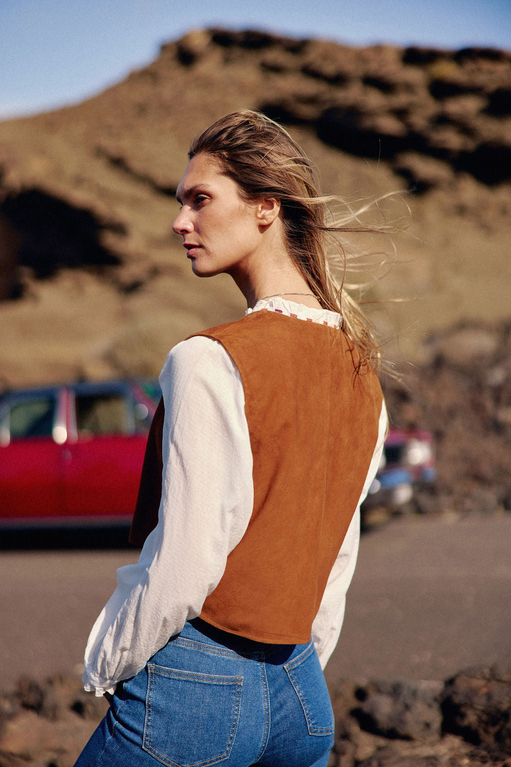 Flora jacket in suede leather