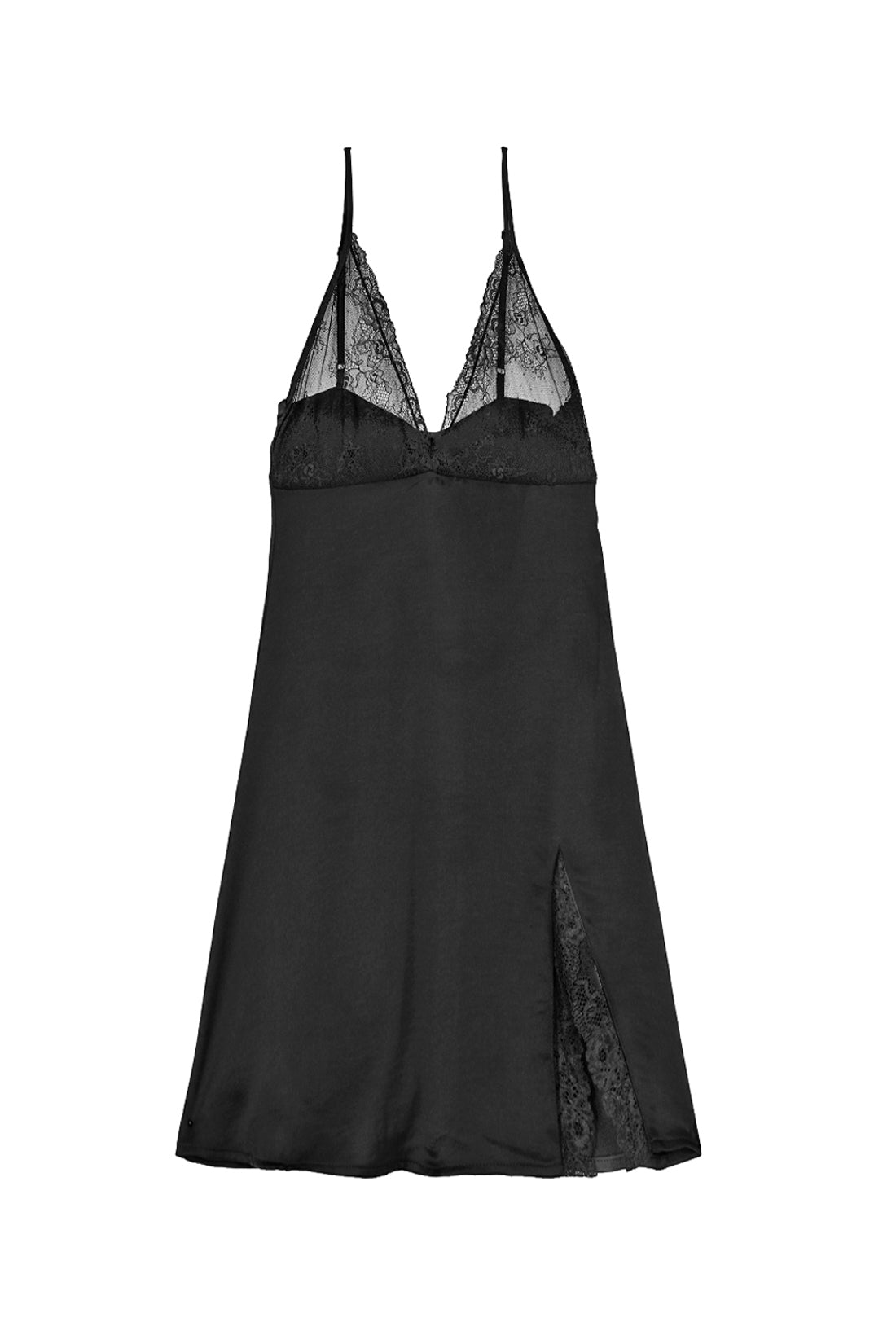 Nuisette satinée noire - Jaila