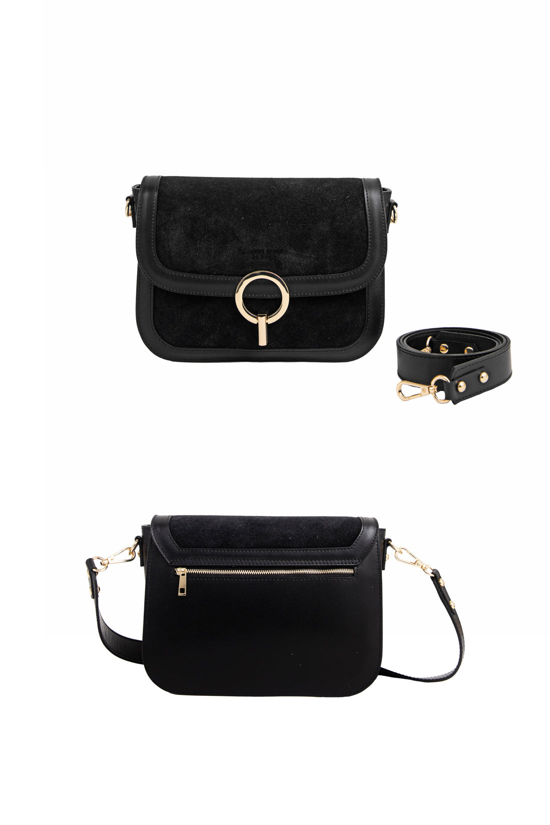 Sac en cuir James - Noir