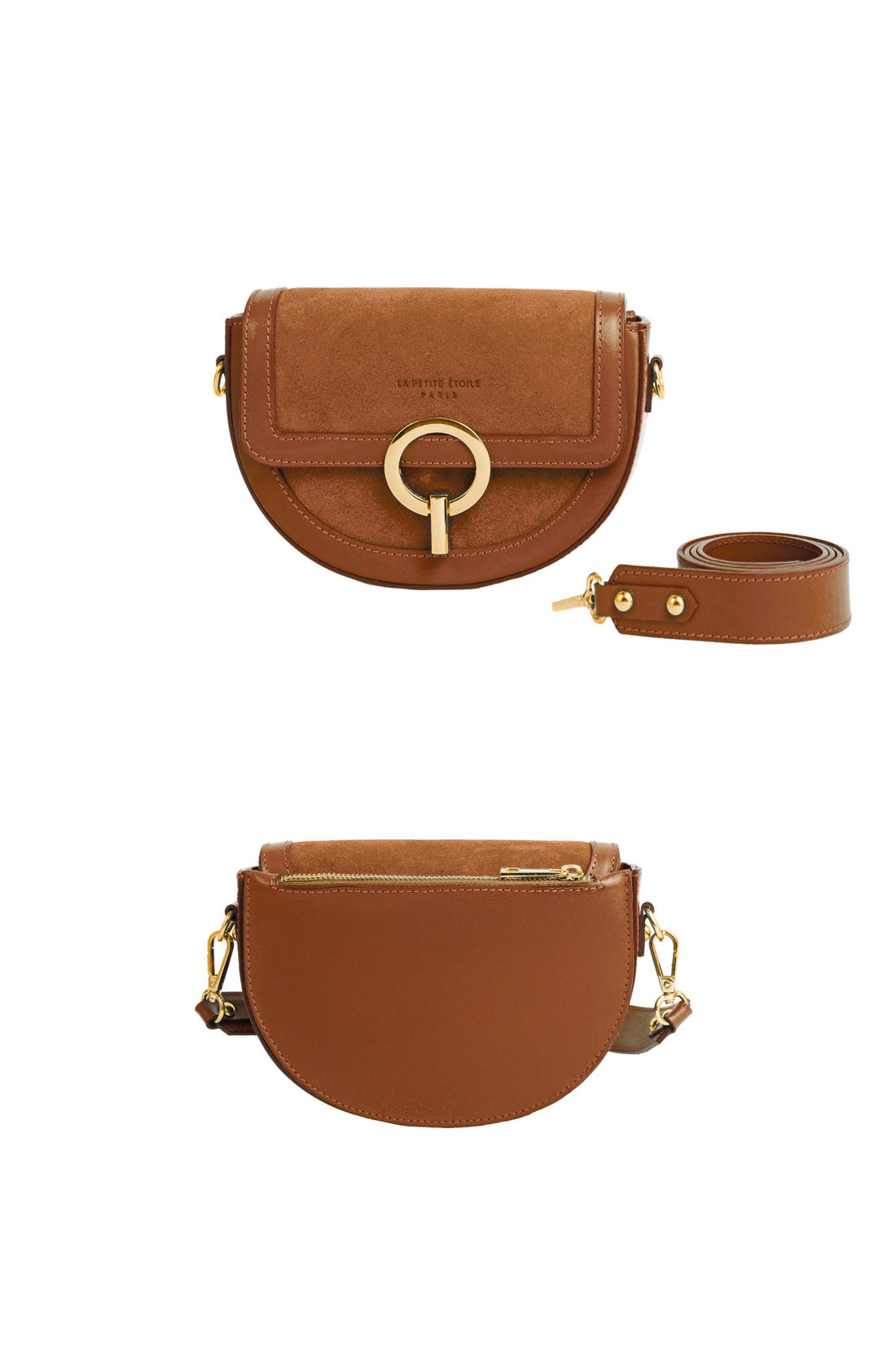Jim leather bi-material bag
